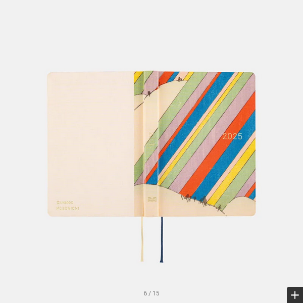 Hobonichi Techo 2025 Planner - A6 Size Daily Journal with Rainbow Cover, January Start, Monday Start | English Edition | Perfect for Work, School & Personal Organization