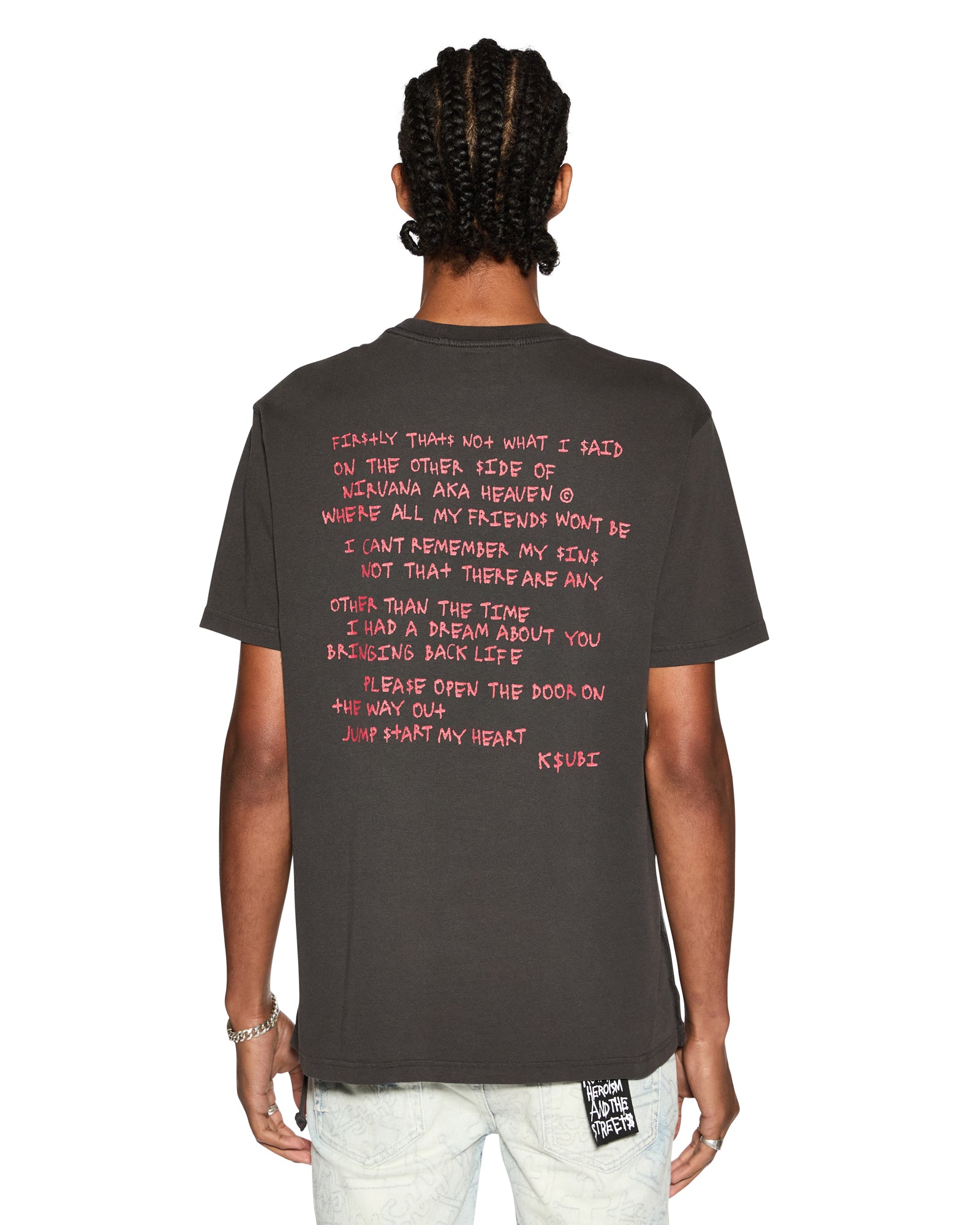 Sabbath Kash SS Tee Faded Black - Premium Cotton Short Sleeve T-Shirt for Men - Casual & Streetwear Style - Perfect for Everyday Wear, Concerts, and Outings