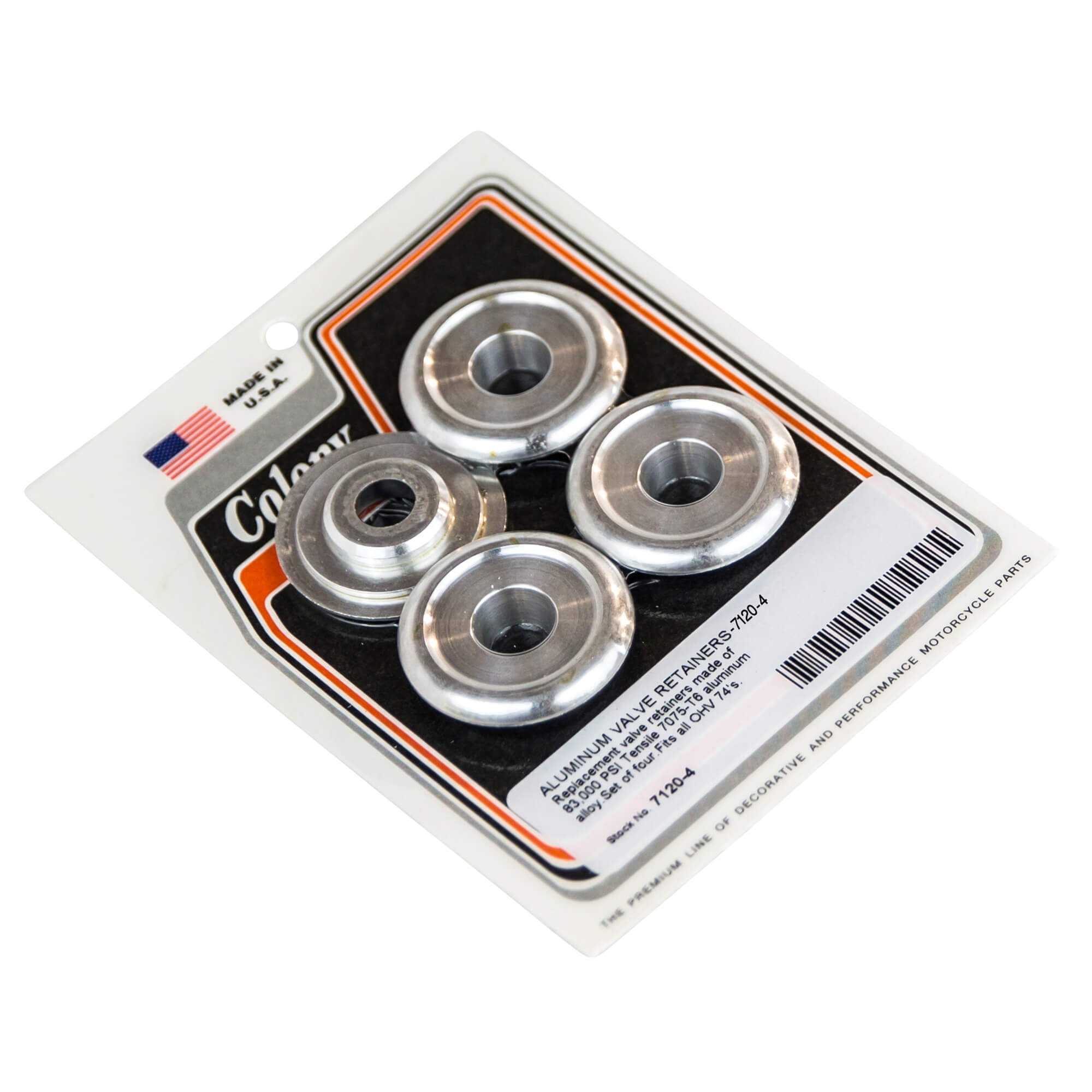 4 Aluminum Valve Retainers for Harley Davidson OHV 74 Engines - High Performance Motorcycle Engine Parts for Custom Bike Builds & Engine Upgrades