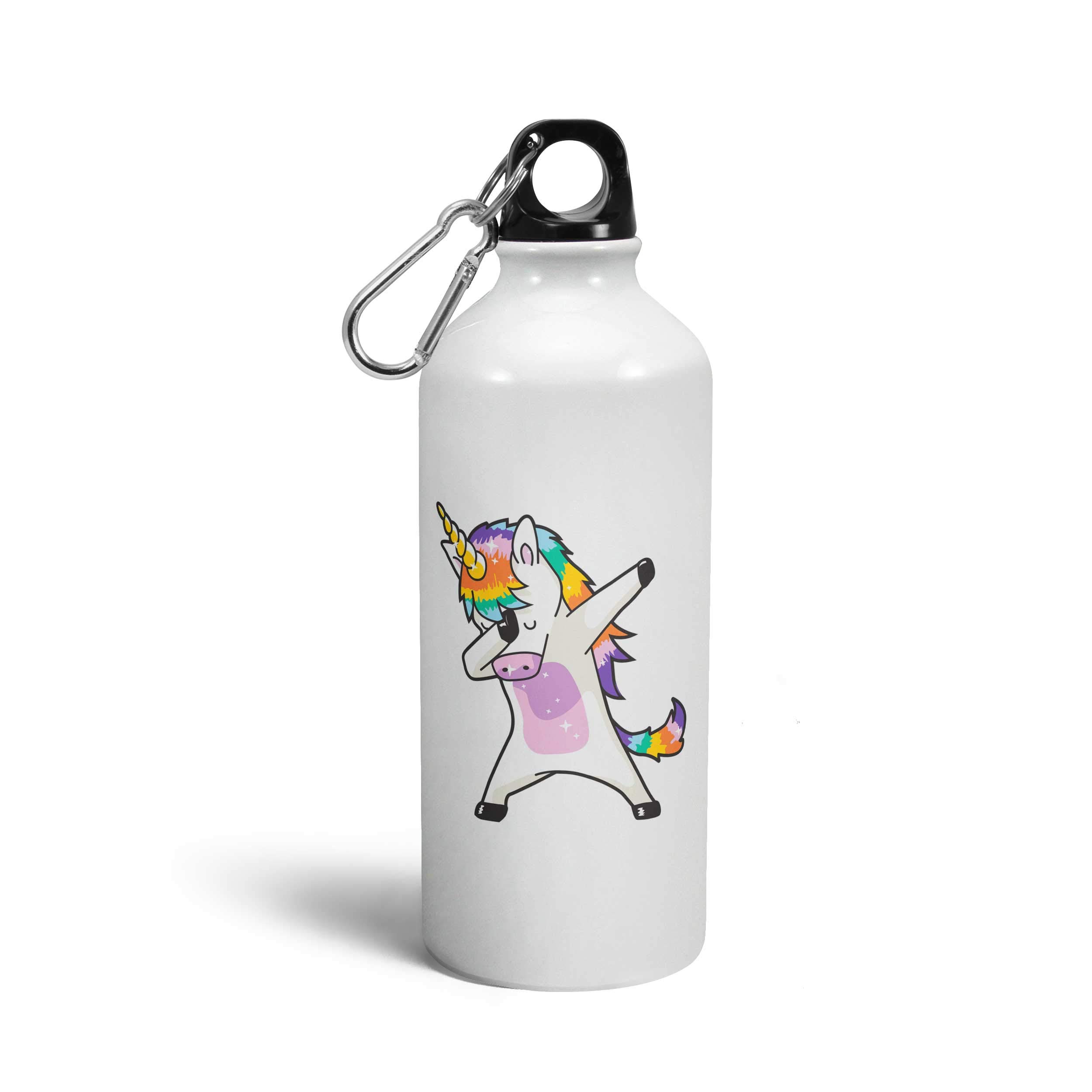 Tee Mafia® 600ml Unicorn Dabbing Sipper Bottle - Cartoon Printed Water Bottle for Kids, Teens & Adults | Leakproof, BPA-Free | Perfect for School, Gym, Travel & Outdoor Activities