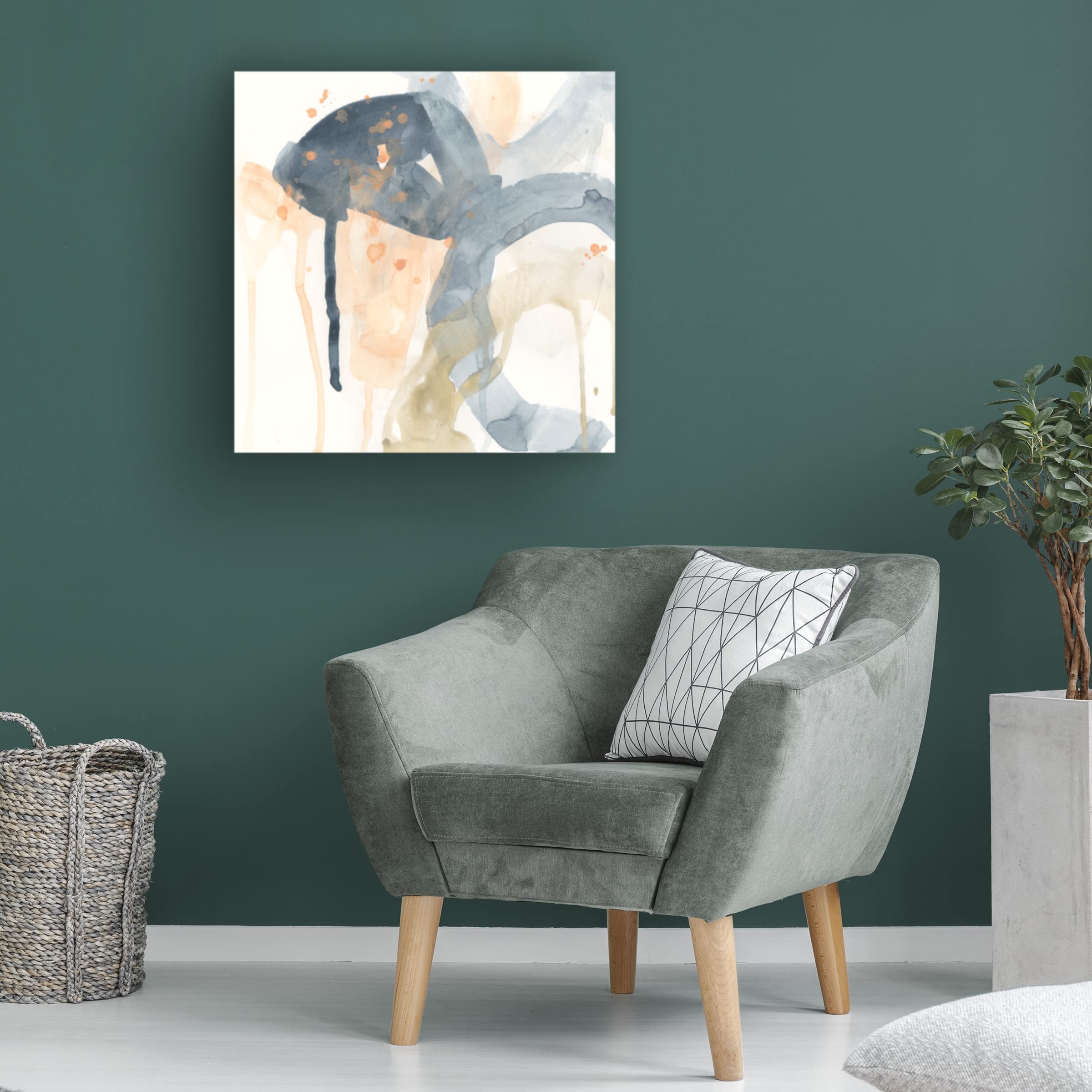 Trademark Fine Art 'Liquid Blueprint I' Abstract Canvas Wall Art by June Erica Vess - Perfect for Modern Living Room, Office & Bedroom Decor