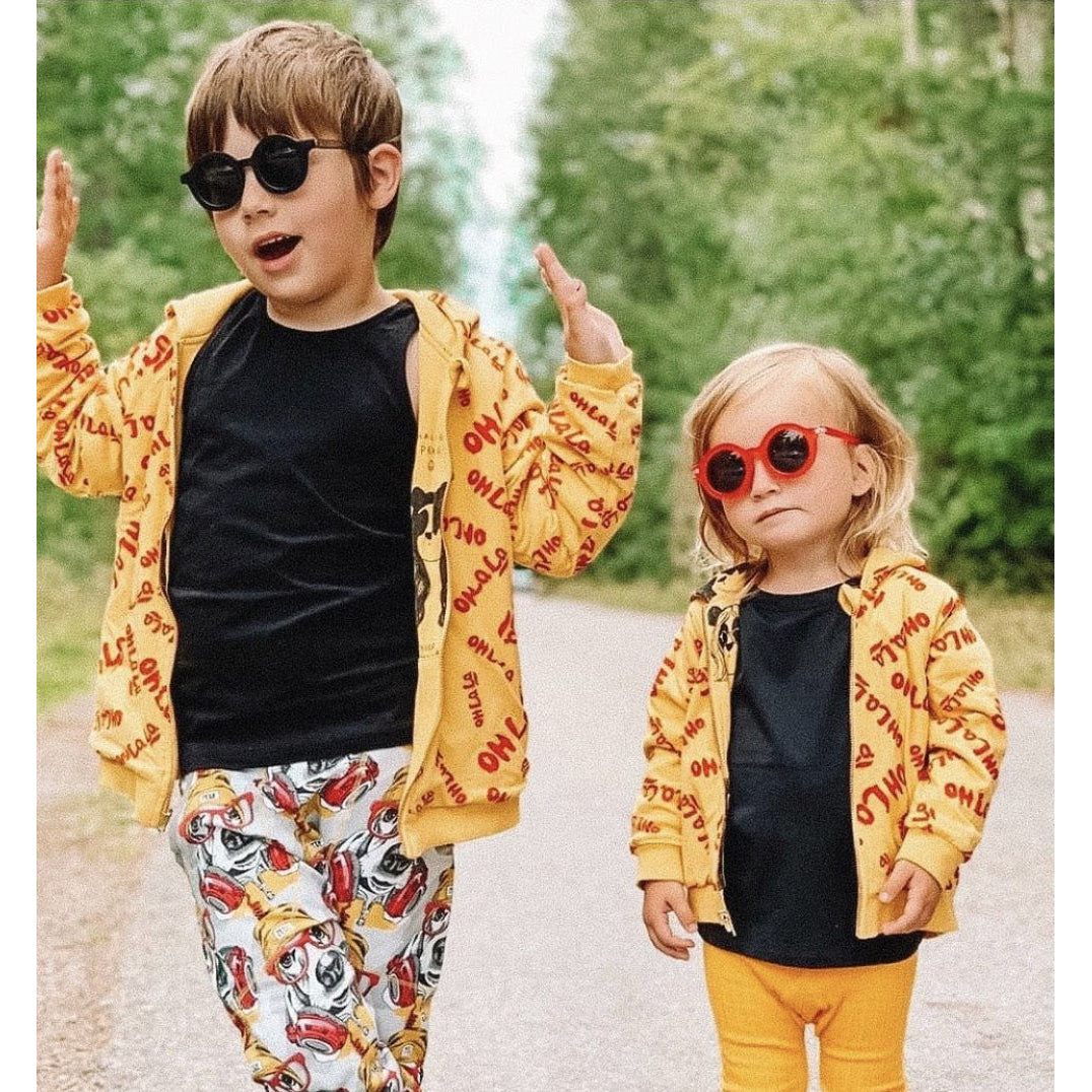 BabyMocs Kids Sunglasses - Signature Round Frame, UV Protection, Black - Perfect for Outdoor Play, Beach & Summer Activities
