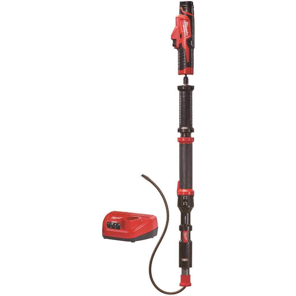 Milwaukee's Closet Auger Kit with 2 Batteries Included - Perfect for Drain Cleaning, Plumbing Repairs & DIY Home Maintenance