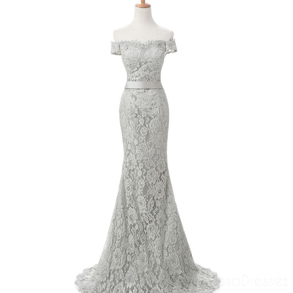 Off Shoulder Short Sleeve Lace Mermaid Long Evening Prom Dresses for Women - Elegant Formal Gown for Homecoming, Wedding, Party | Style 17242
