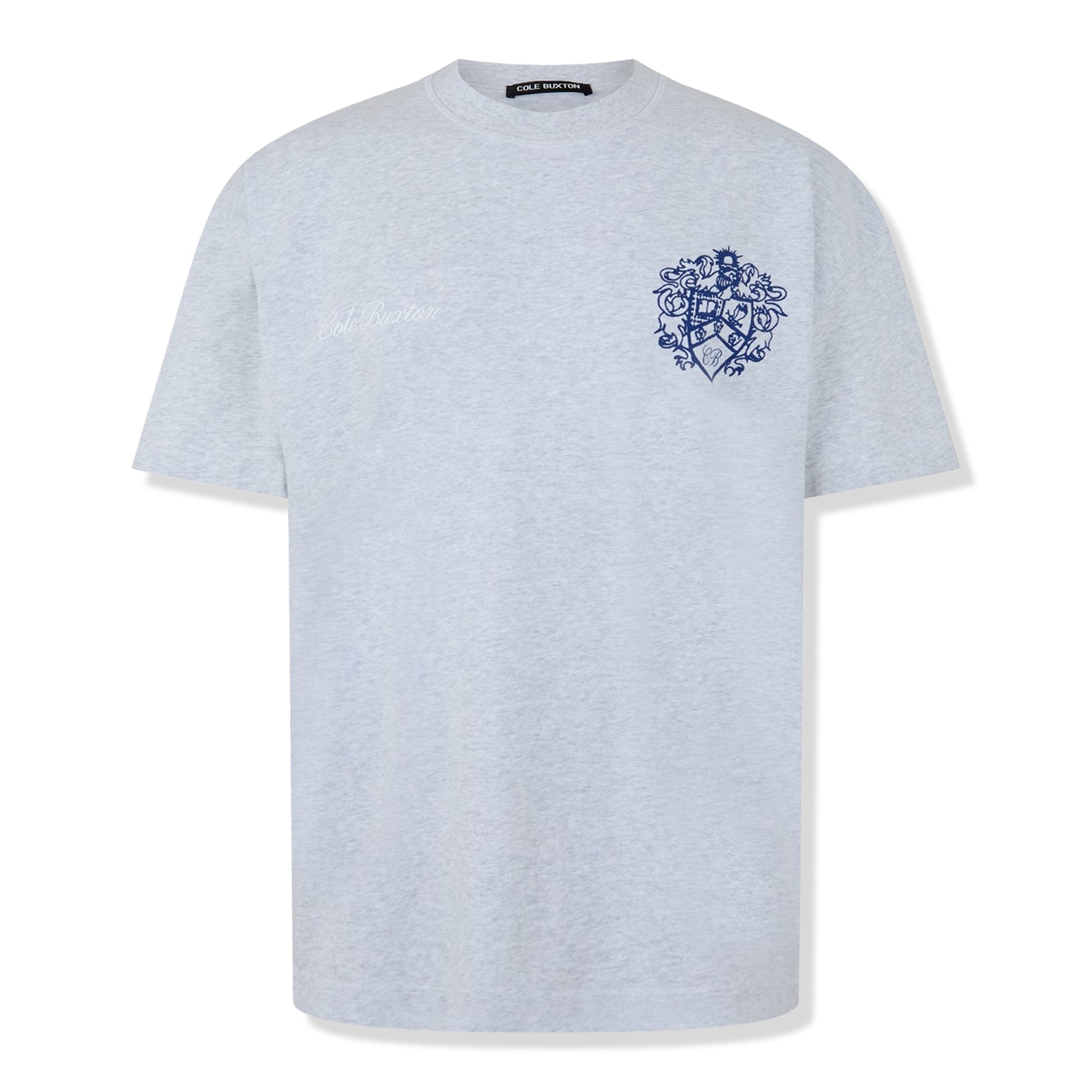 Cole Buxton Collegiate Grey T-Shirt for Men - Soft Cotton Crewneck Tee for Casual Wear & Street Style | Perfect for Everyday Outfits, Gym, and Layering