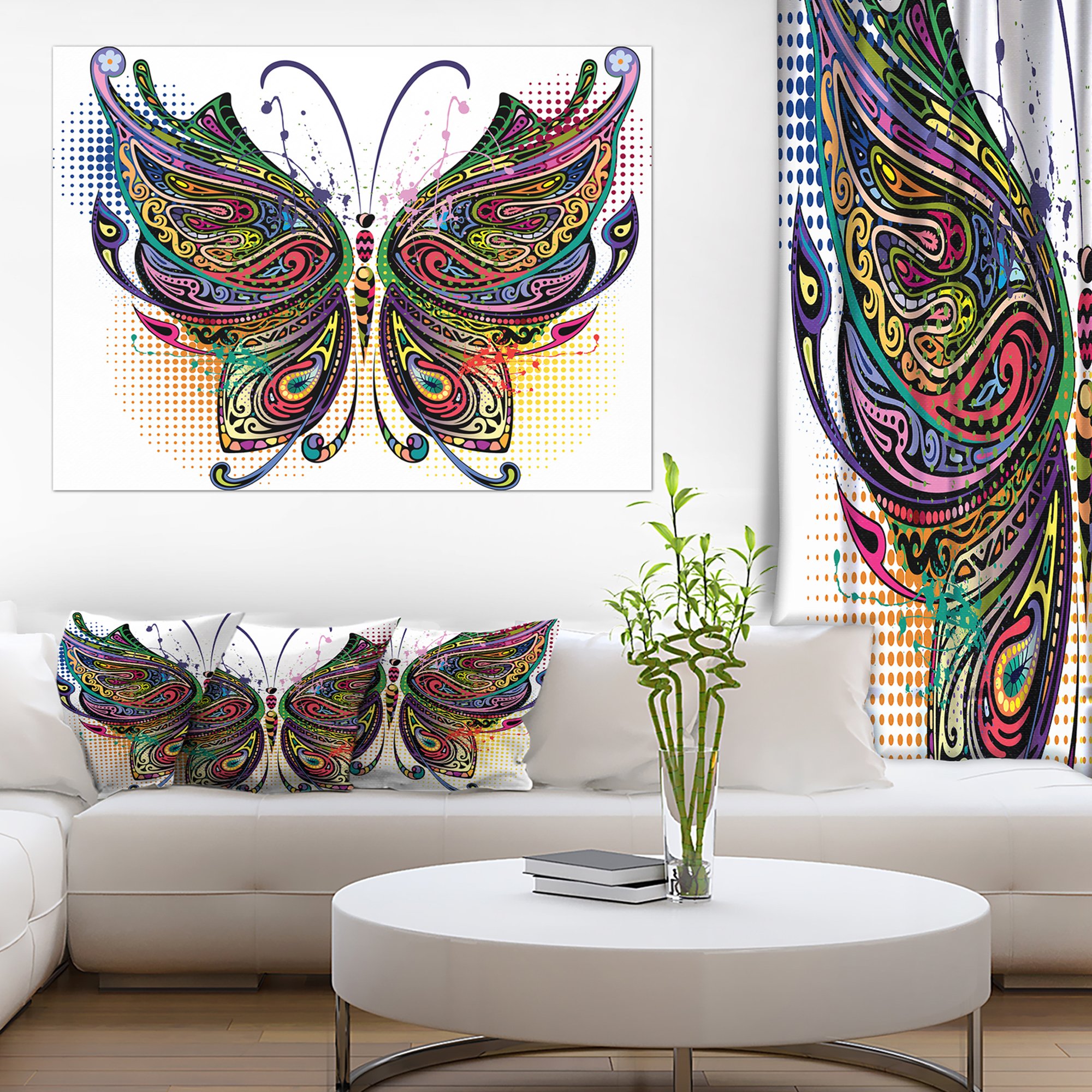 Variegated Butterfly Abstract Print On Canvas - Stunning Wall Art for Living Room, Bedroom & Office Decor