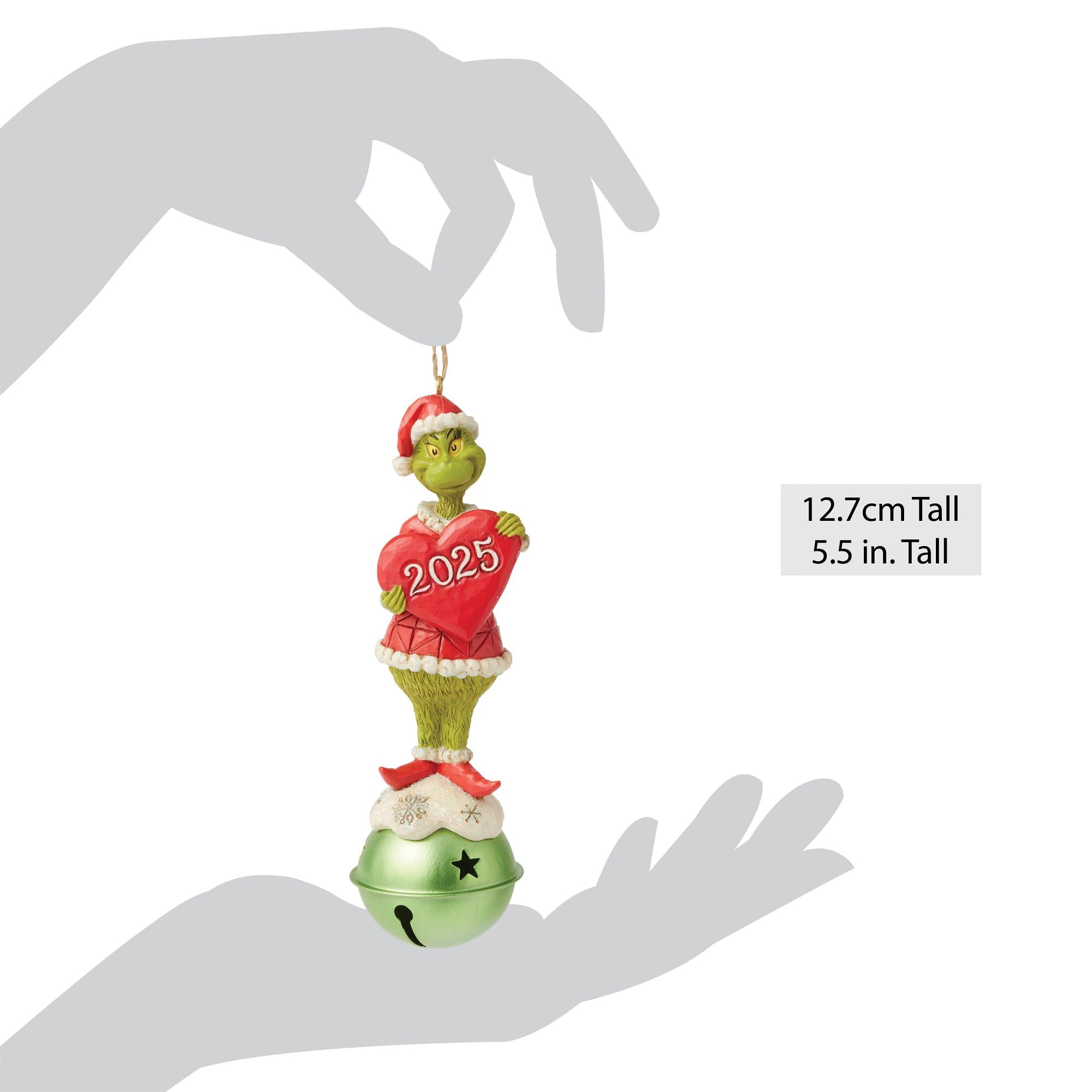 2025 Grinch on Bell Christmas Ornament - Perfect for Holiday Tree Decorations & Festive Home Decor