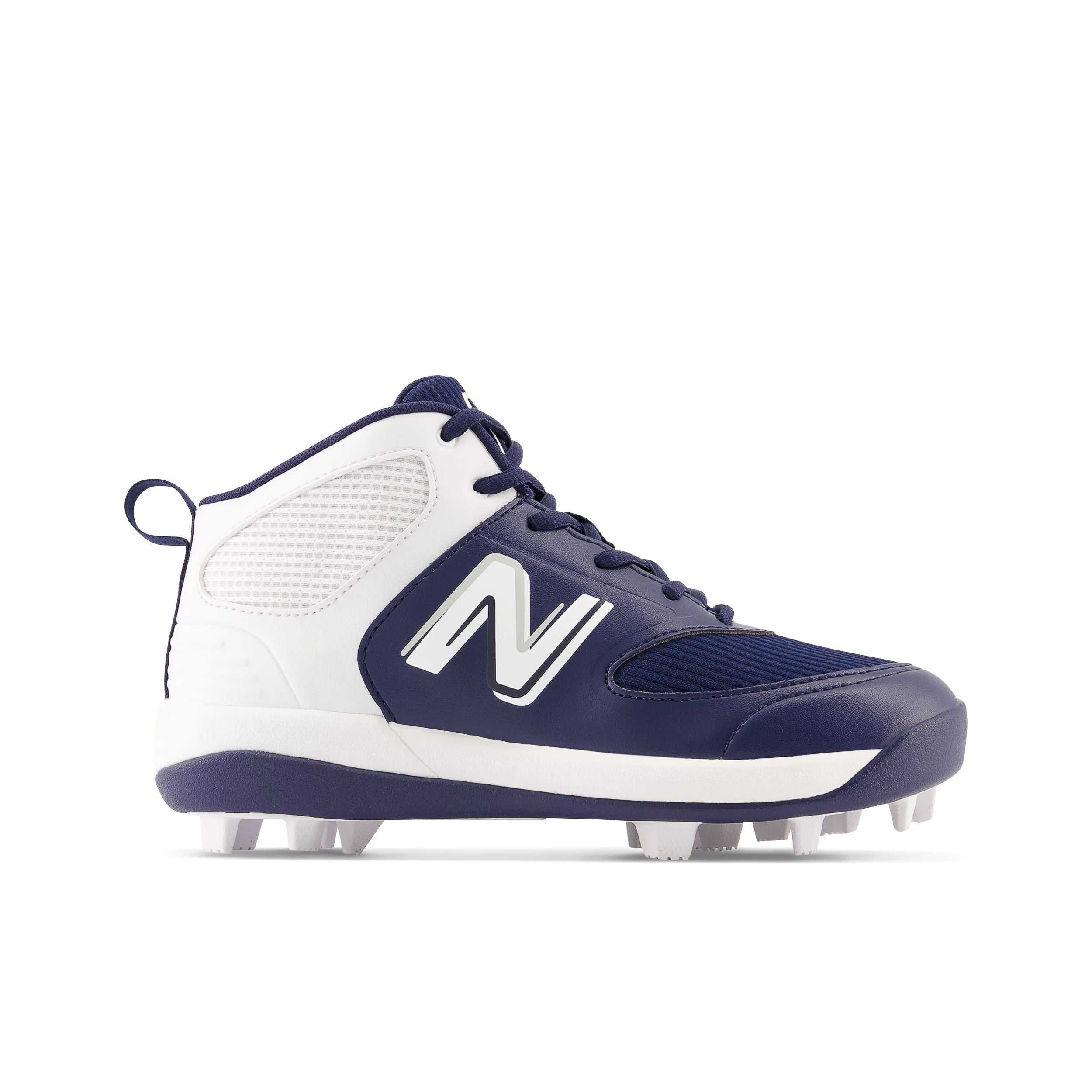 New Balance 3000v6 Youth Baseball Cleats - Navy/White - Lightweight Molded Cleats for Kids - Perfect for Little League, Training & Field Sports