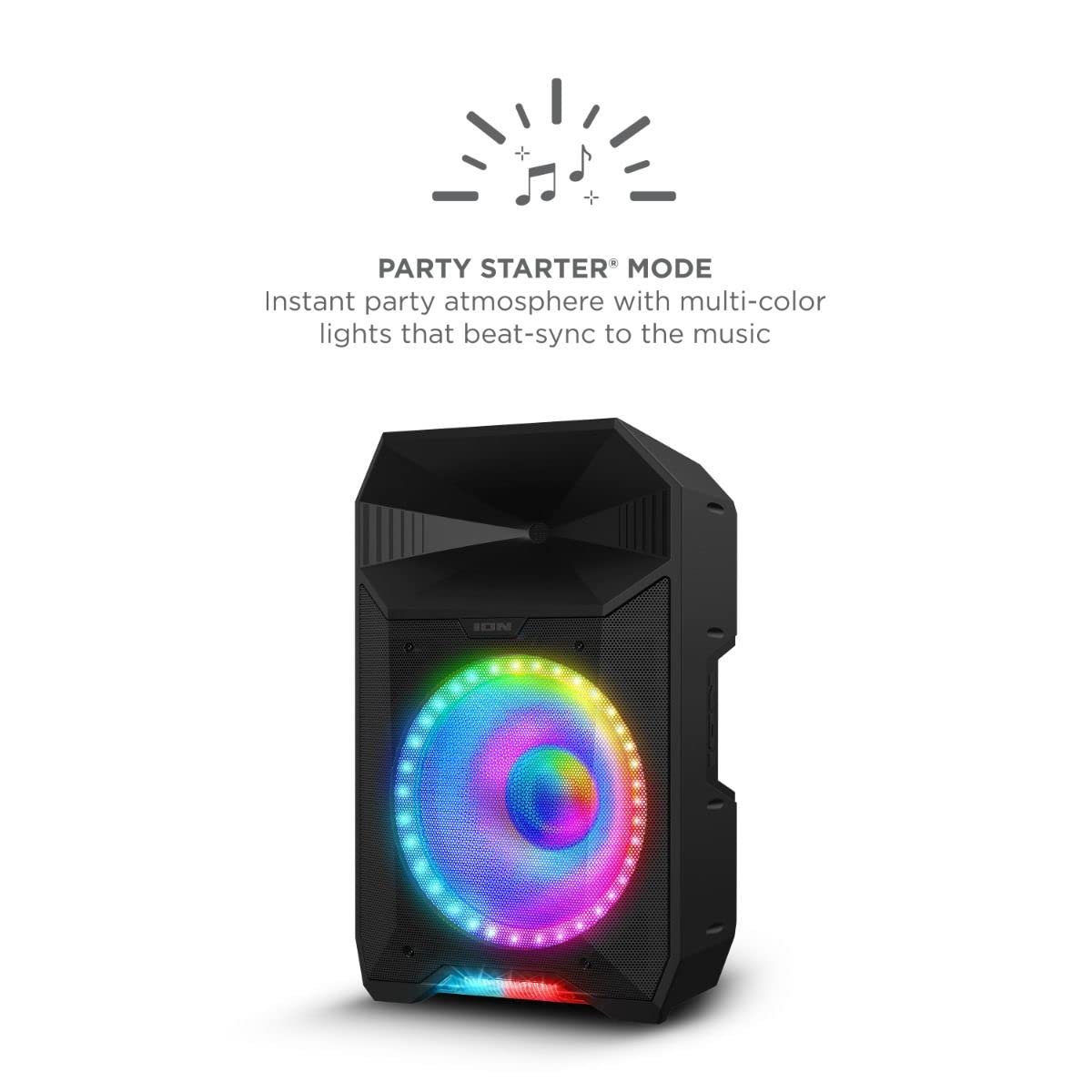 Renewed Ion Total PA Live High-Power Bluetooth Speaker System with Premium Wide Sound - Perfect for Outdoor Parties, Live Performances & Home Entertainment