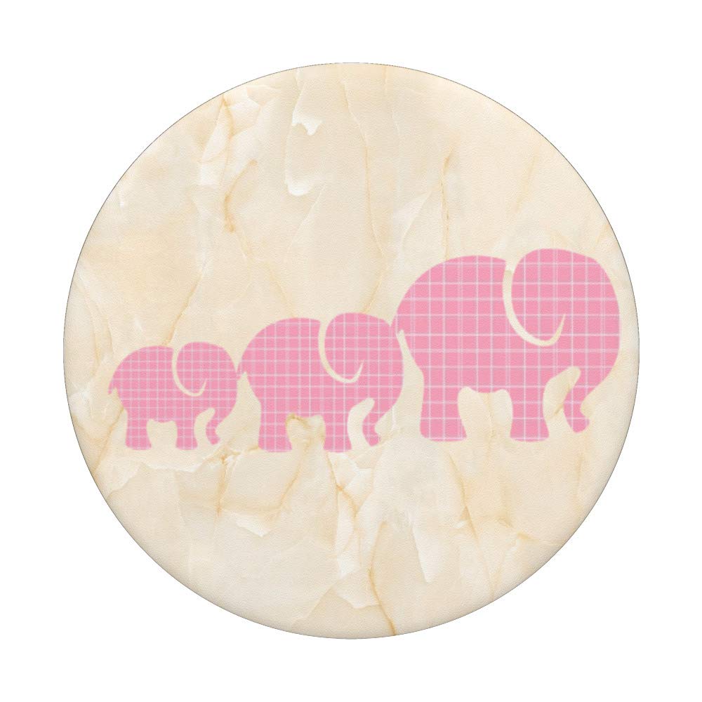 Pink Mom and Baby Elephants Plush Toy - Soft Stuffed Animals for Kids, Nursery Decor, Baby Shower Gift