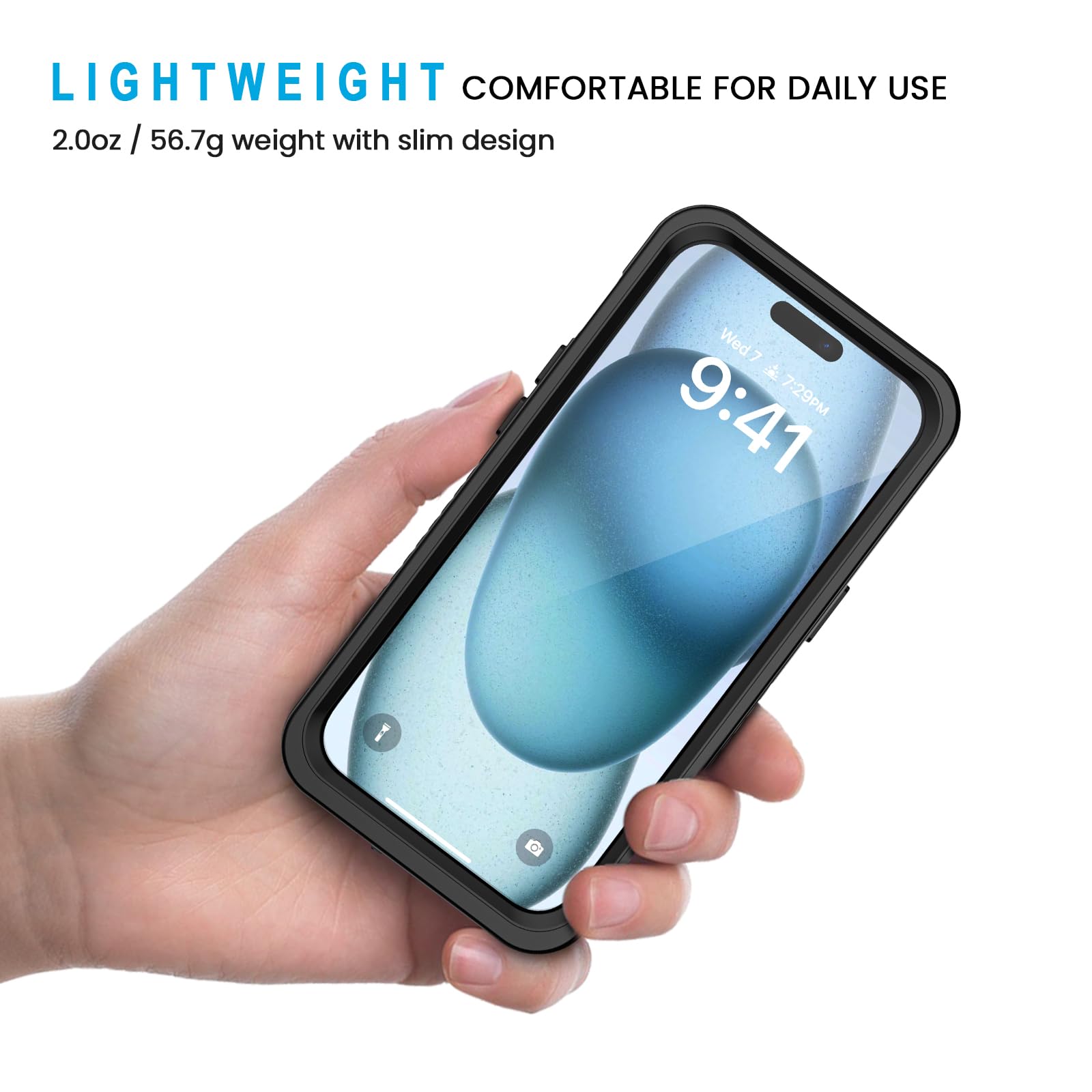 Lanhiem Waterproof iPhone 15 Case (6.1