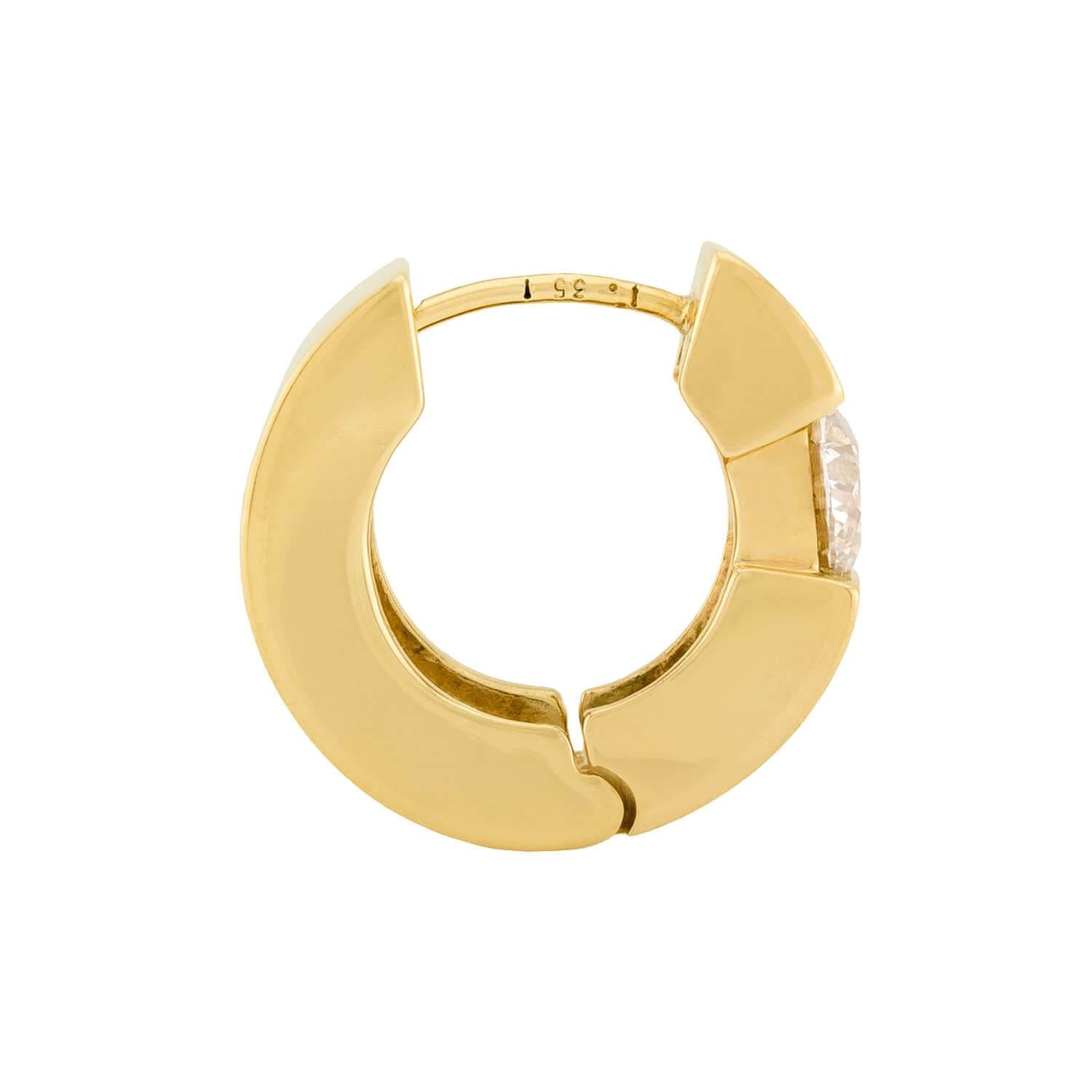 14K Gold Diamond Huggie Hoop Earrings for Women - Elegant Everyday & Special Occasion Jewelry Gift (Wedding, Anniversary, Birthday)