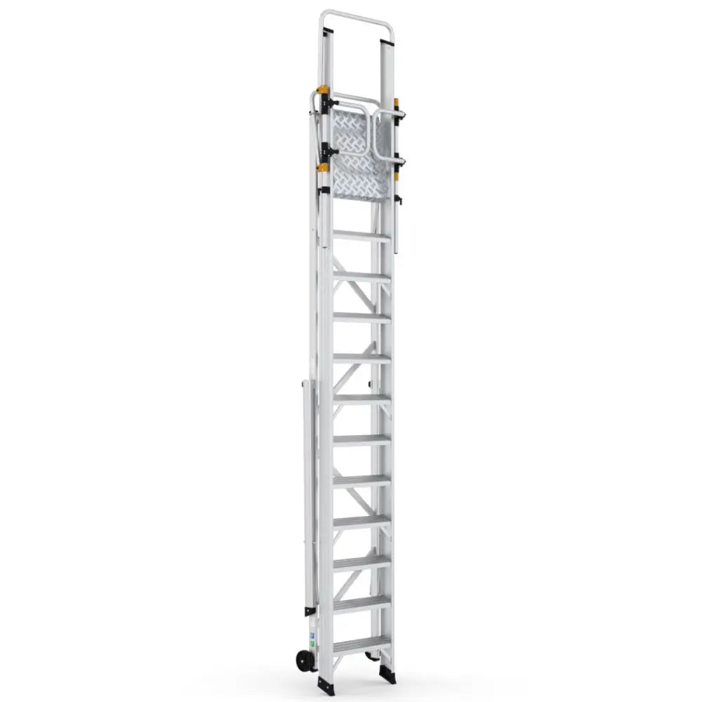 Climb It Large Platform Folding Steps with Safety Gates - Heavy Duty Aluminum Ladder for Kids & Toddlers - Perfect for Playrooms, Bedrooms, and Indoor Play Areas