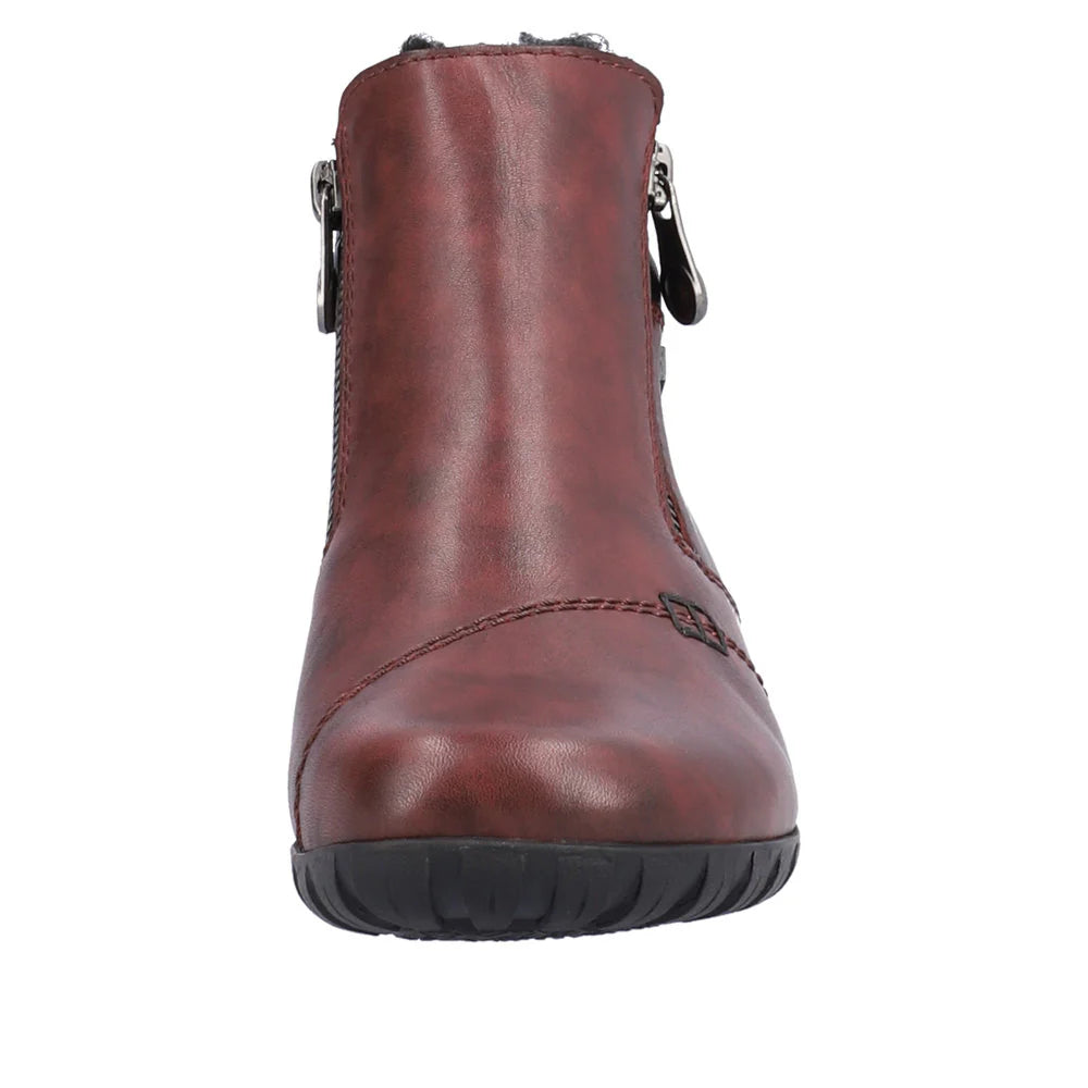 Rieker L4655 Women's Comfortable Loafers in Wine Red - Perfect for Office, Casual Wear & Travel