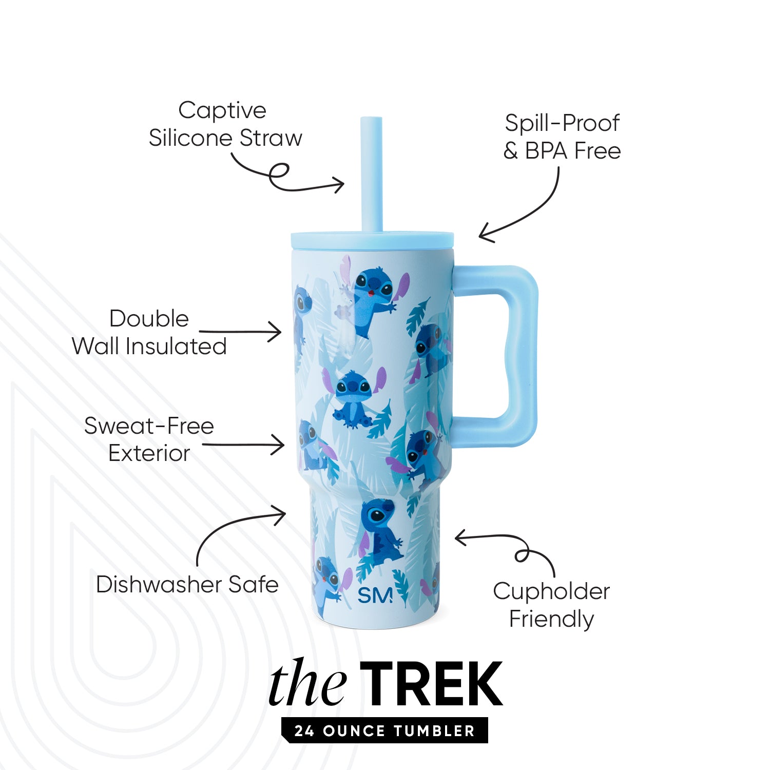 Trek Kids Insulated Tumbler with Silicone Straw Lid - Leak Proof Stainless Steel Water Bottle for School, Travel & Outdoor Activities
