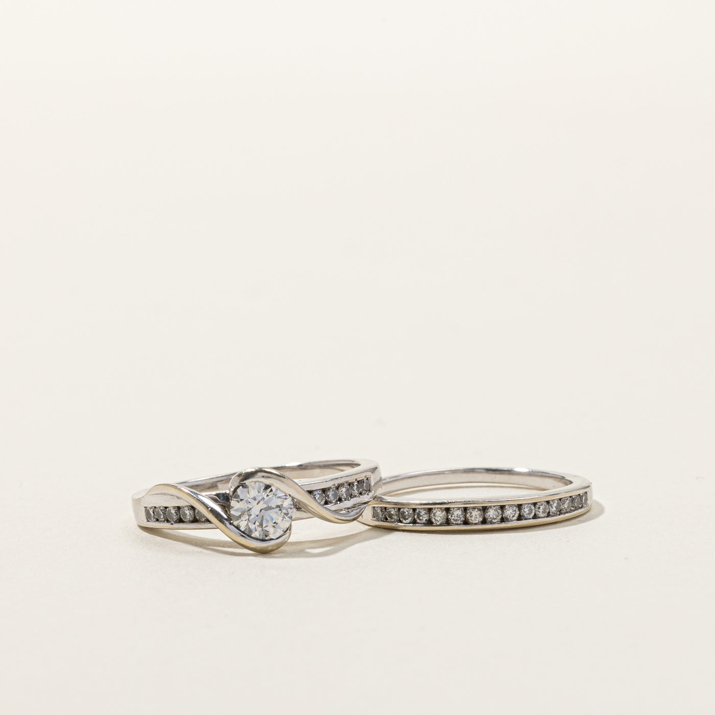 1.04ctw Diamond Engagement Ring Set - Channel Setting, I1 Clarity, E Color, Size 8.75 | Perfect for Proposals, Anniversaries & Bridal Jewelry