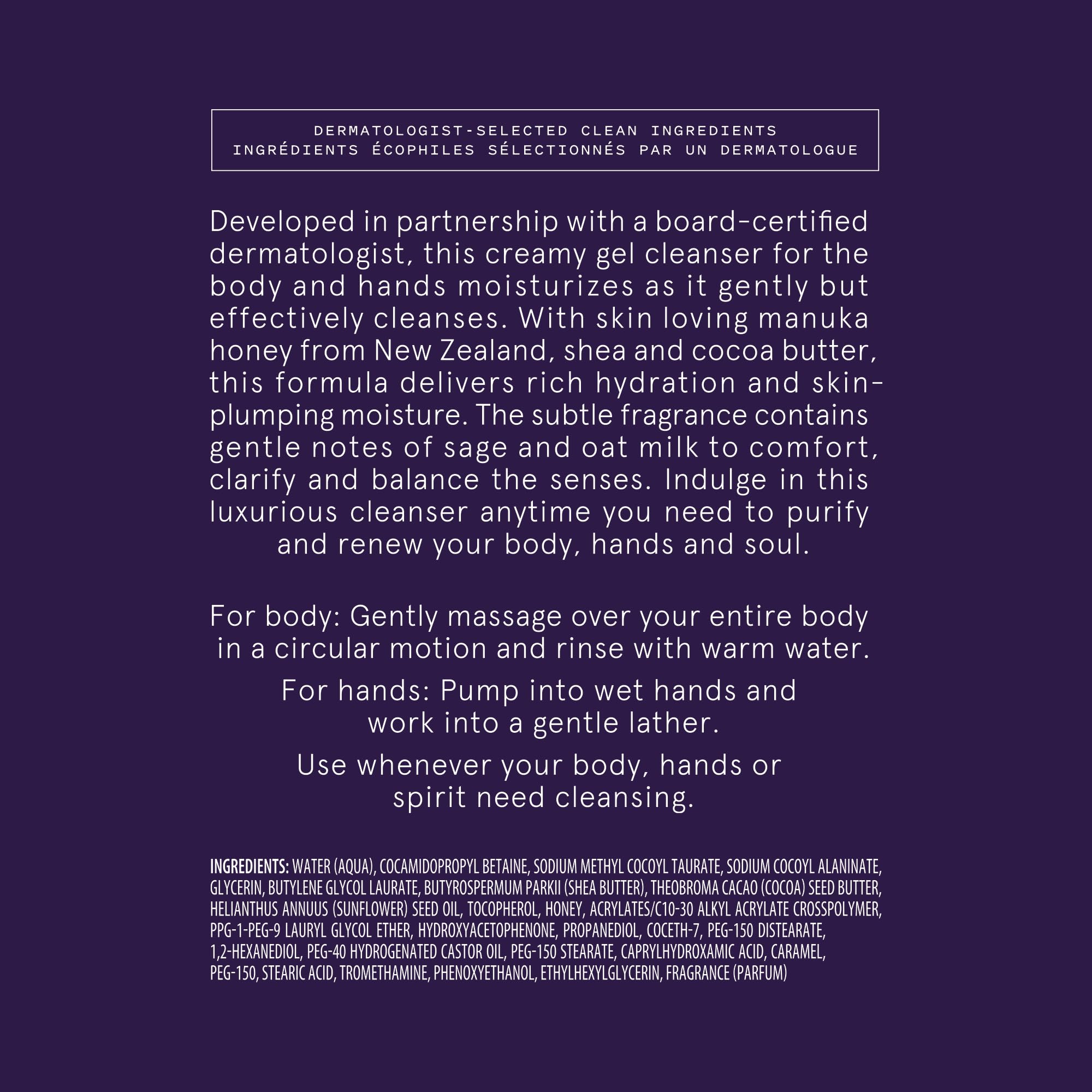 Renewing Body & Hand Wash with Manuka Honey - Hydrating & Nourishing Skin Cleanser with Glycerin & Shea Butter | Cruelty-Free, Vegan | 9.81 Fl Oz | Perfect for Daily Shower & Hand Washing Routine