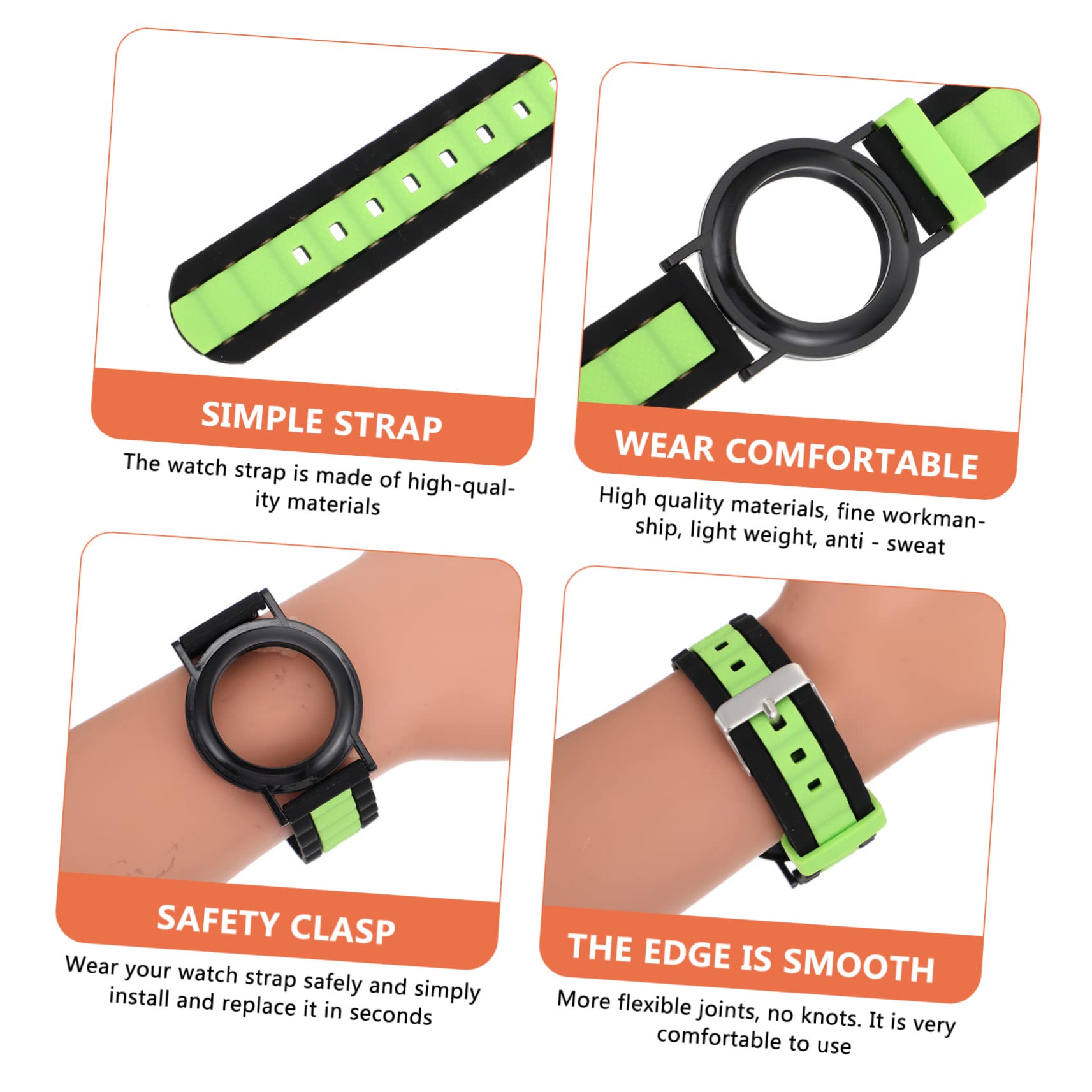 ARTIBETTER 3-Pack Silicone Watch Band with Activity Tracking - Soft Durable Replacement Strap for Smartwatches - Perfect for Fitness, Running & Daily Wear