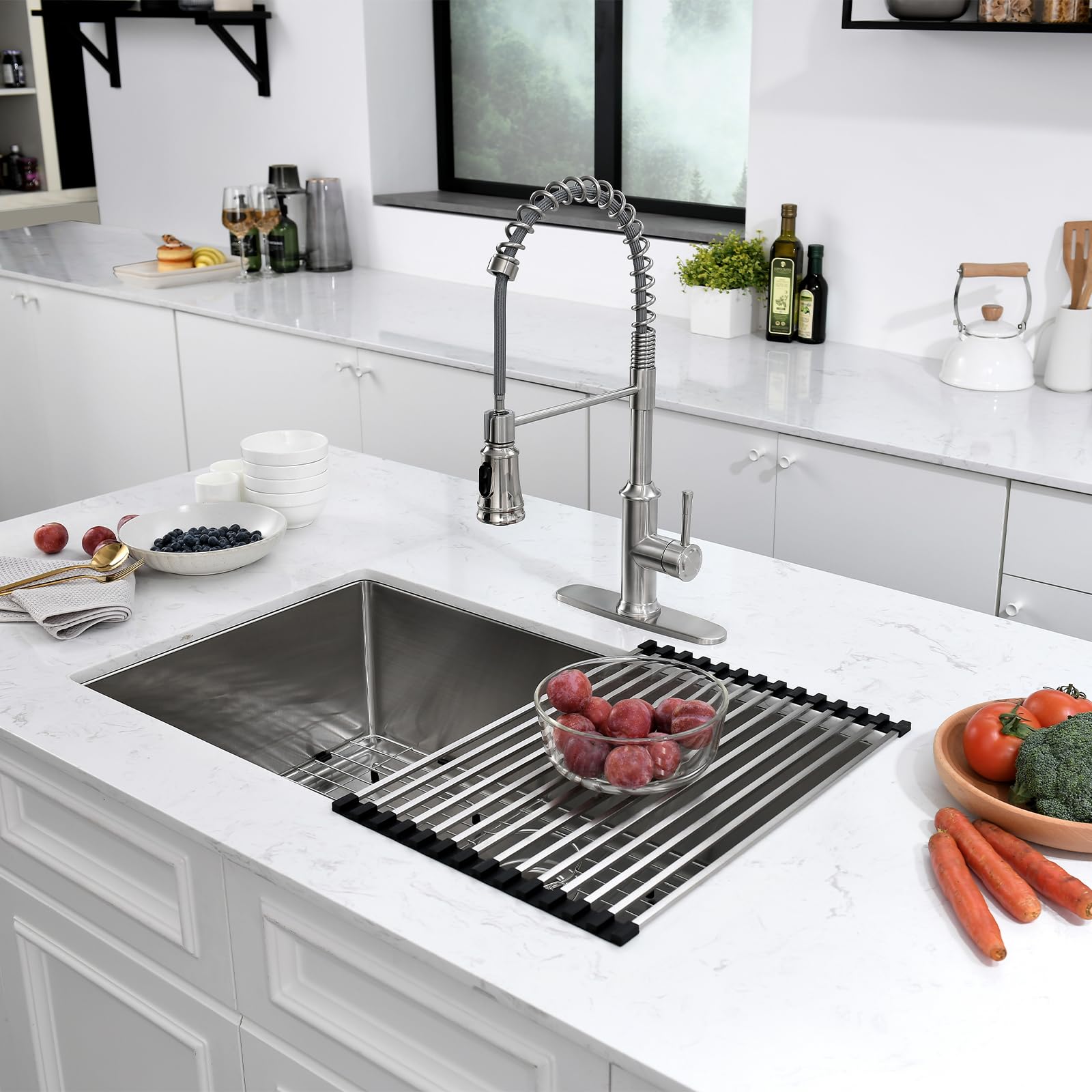28 x 19 Inch Undermount Single Bowl Kitchen Sink - 16 Gauge Stainless Steel for Outdoor, Laundry & Food Prep - Durable & Rust-Resistant for Heavy Duty Use