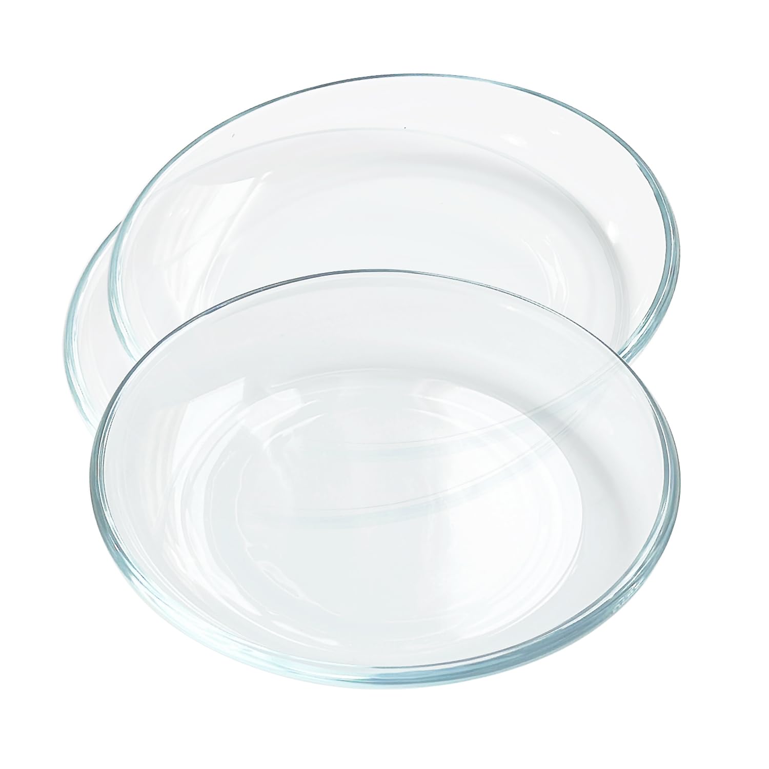 7 Inch Round Tempered Glass Dessert Plates - Set of 3, Small Mini Appetizer Plates for Fruit, Salad, Cake & Party Serving - Durable & Elegant for Dining, Entertaining & Home Decor