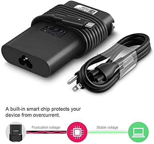 65W 45W USB-C Fast Charger for HP EliteBook 735/745/830/840/850 G6-G8 & 835/845/855 X360 - Dual Port Wall Charger with 2 USB Cables (20V 3.25A) - Perfect for Home, Office & Travel Charging
