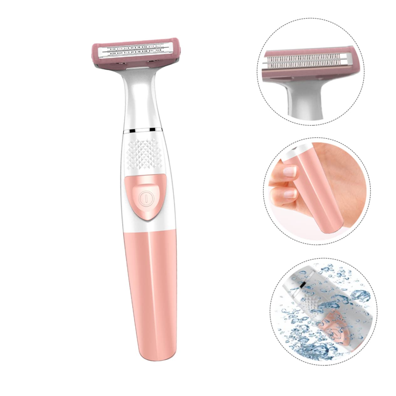 Electric Hair Trimmer for Women - Portable Bikini, Armpit, Leg & Facial Hair Remover - Painless Rechargeable Lady Shaver for Smooth Skin at Home & Travel