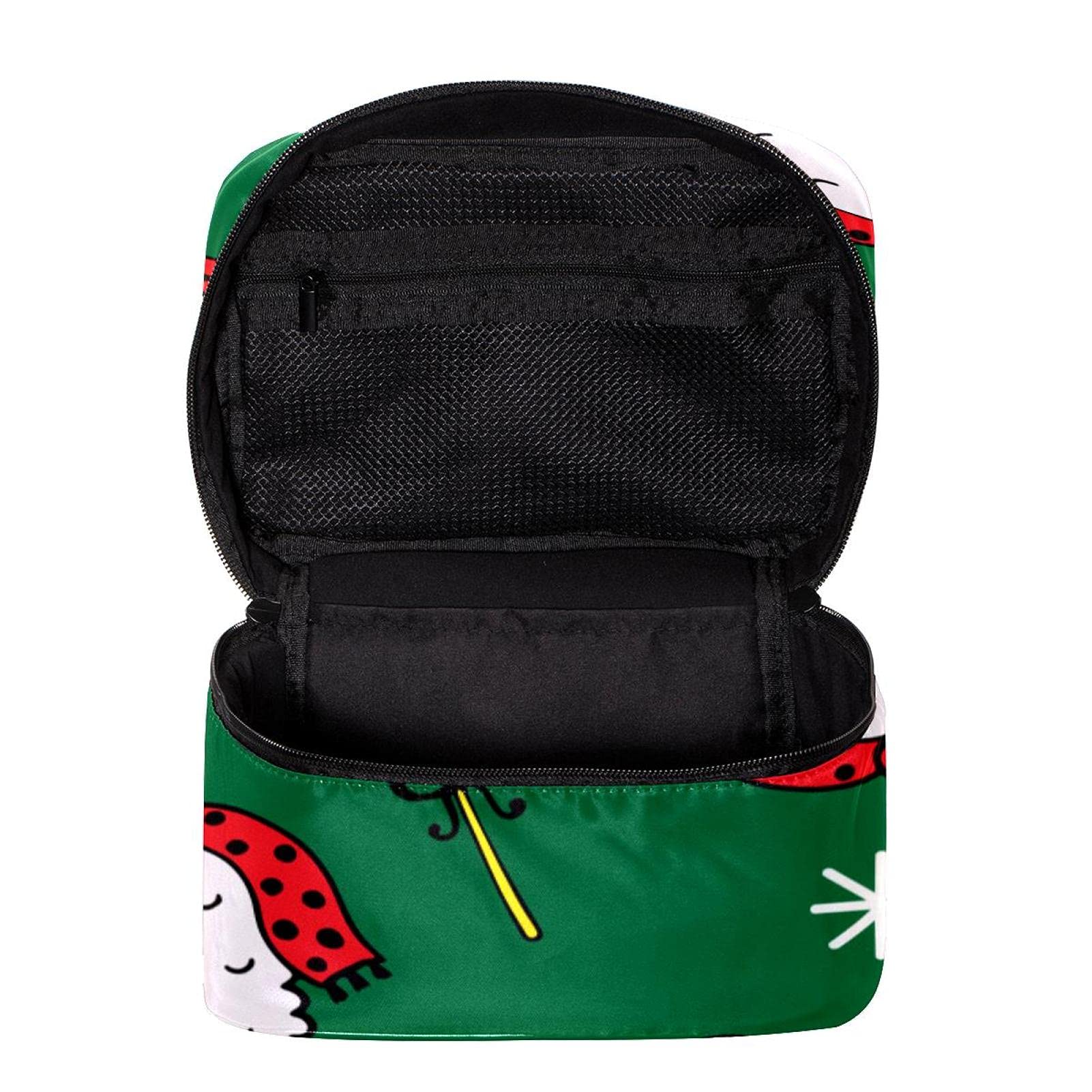 Christmas Llama Pattern Travel Makeup Bag - Large Waterproof Cosmetic Organizer with Zipper for Women & Girls - Perfect for Holiday Gifts, Vacation Trips & Daily Beauty Storage