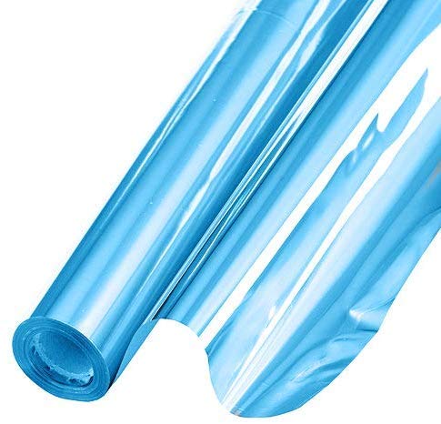 Premium Metallic Baby Blue Double-Sided Mylar Gift Wrap Roll - 48