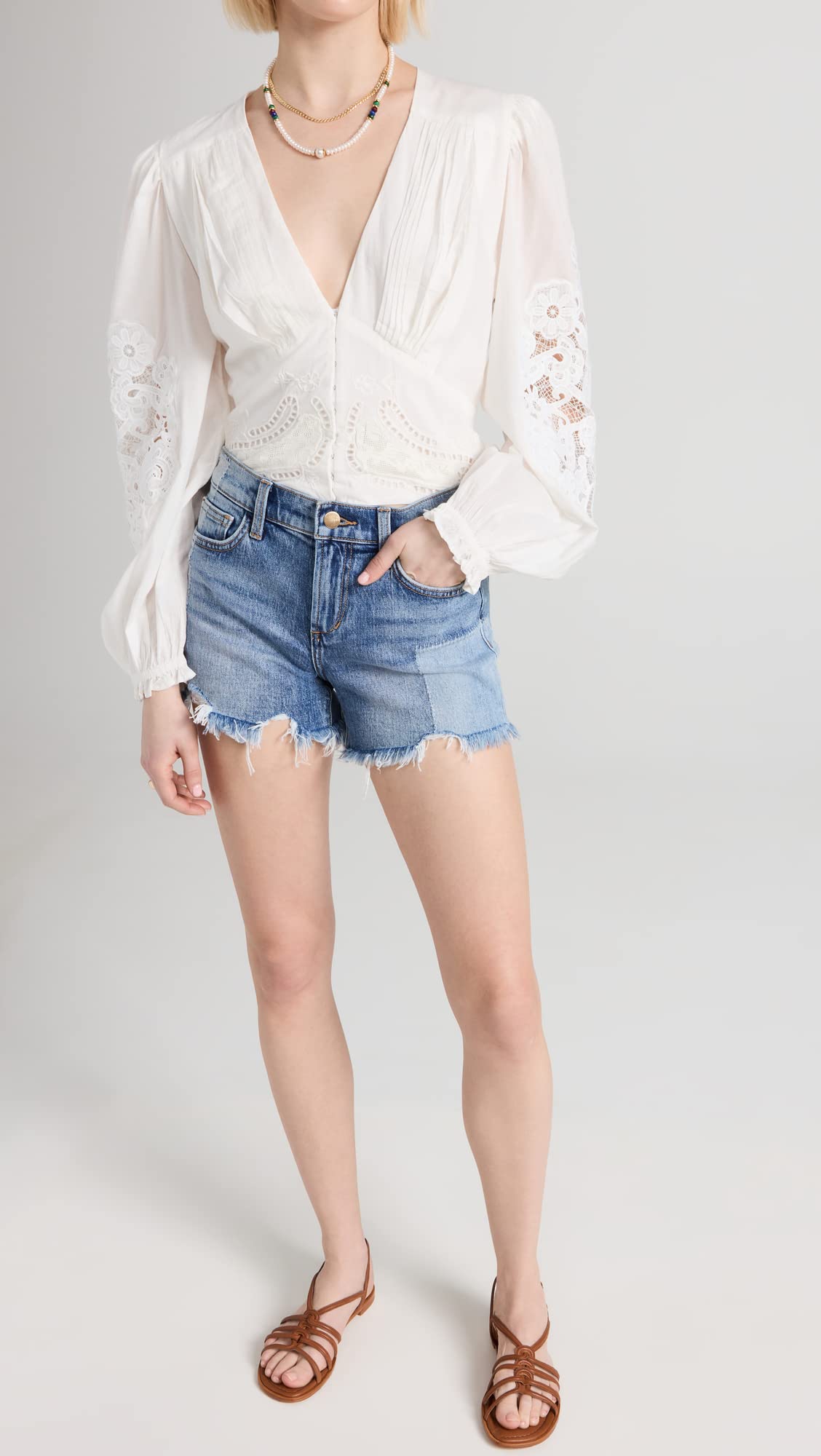 Joe's Jeans Women's The Ozzie Denim Shorts - High Waisted Distressed Vintage Style for Casual Wear & Summer Outfits