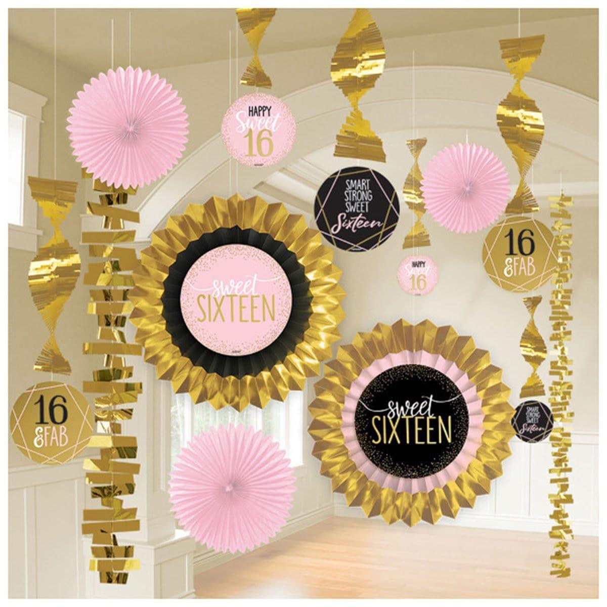 Blush Sixteen Decorating Kit - DIY Party Decorations for Sweet 16 Birthday, Baby Shower & Special Events | Premium Quality Decoration Supplies