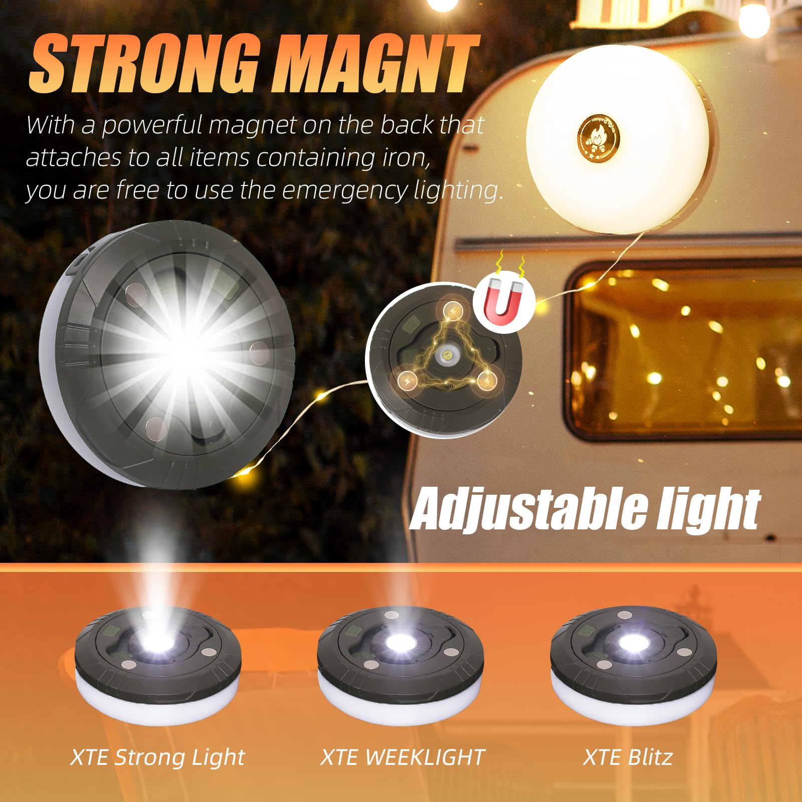 32.8ft Outdoor Camping String Lights - 10M RGB & Warm White LED Fairy Lights with 8 Lighting Modes, IP44 Waterproof, USB Powered for Camping, Hiking, Backyard, Patio & Garden Decor | Perfect for Outdoor Parties, Weddings & Holiday Lighting