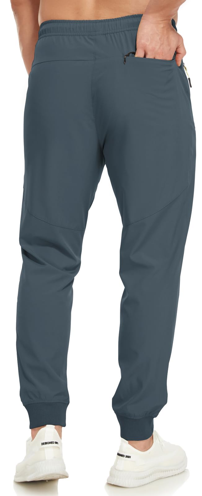 SPOSULEI Men's Lightweight Joggers - Quick Dry Athletic Hiking Pants with Zipper Pockets for Running, Gym & Outdoor Workouts - Perfect for Travel and Casual Wear