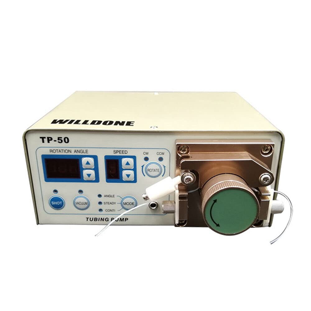 Professional TP-50 Peristaltic Glue Dispenser Machine with Teflon Tube - Anaerobic Glue Applicator, 110V (US Stock) - Ideal for Precision Bonding in Electronics, Crafts, and Industrial Assembly