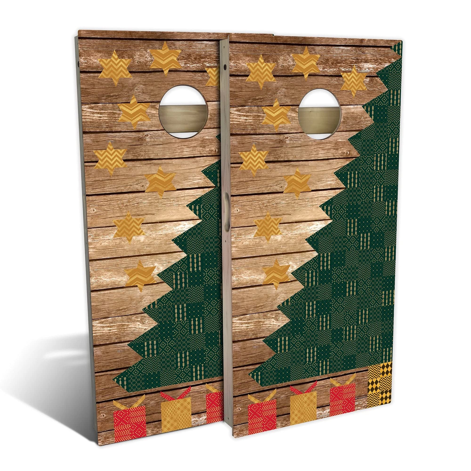 Skip's Garage Country Living Christmas Tree Cornhole Board Set - 2 Boards, 8 Bags & Accessories - Custom Size Options - Perfect for Holiday Parties, Backyard Games & Family Gatherings