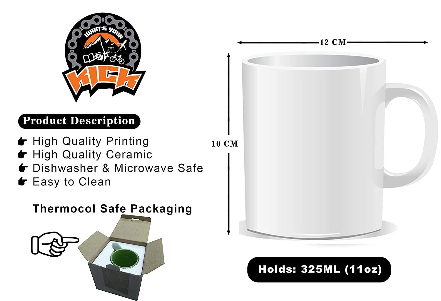 WHATS YOUR KICK® - Premium White Ceramic Coffee Mug with Basketball Design - Perfect for Tea, Milk & Hot Drinks - NBA Player Inspired Motivational Gift for Sports Fans & Coffee Lovers - Great for Game Day, Office Use & Home Decor