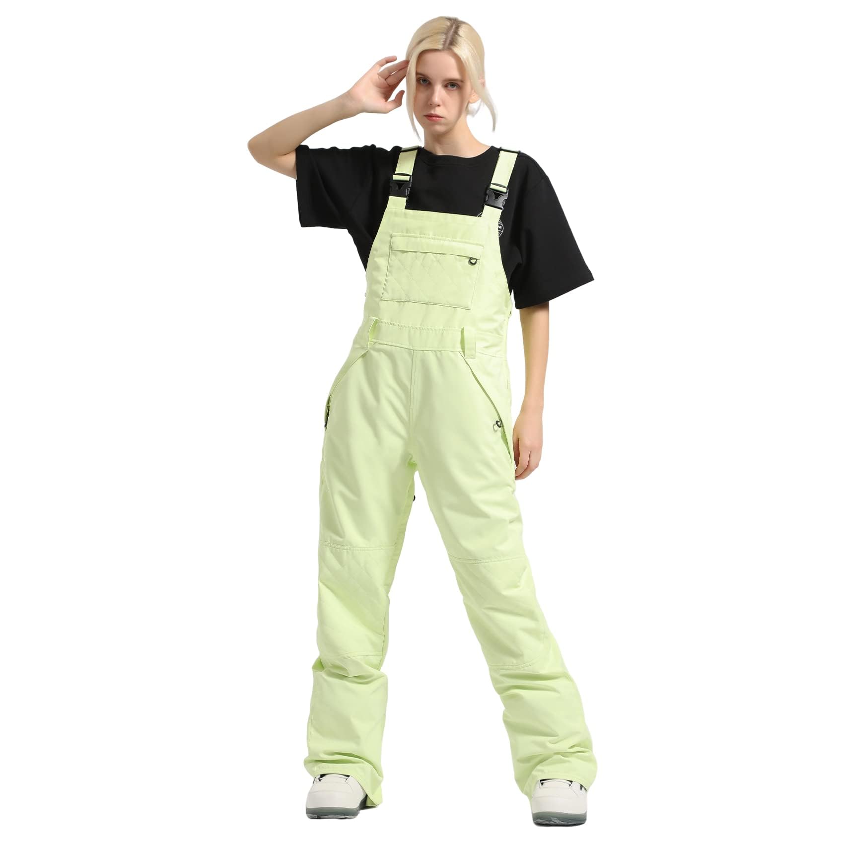 Women's Waterproof Insulated Ski Bib Overalls - Soft Ripstop Snow Pants for Skiing & Snowboarding | Winter Sports, Outdoor Activities & Cold Weather Protection