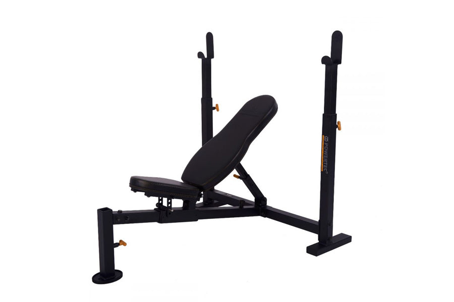 Powertec Streamline Olympic Weight Bench - Heavy Duty Adjustable Workout Bench for Strength Training & Home Gym - Perfect for Weightlifting, Bodybuilding & Fitness Enthusiasts