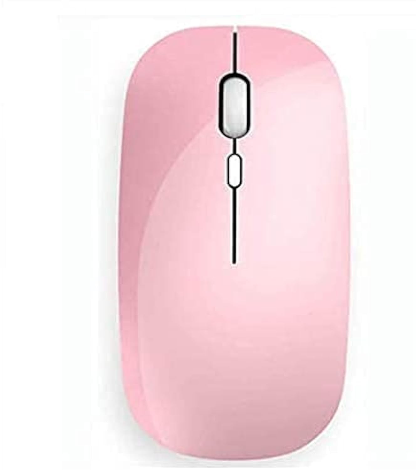 Rechargeable Wireless Bluetooth Mouse for MacBook Pro/Air, Laptop, PC, iPad Pro - Bluetooth 5.2/3.0 & 2.4G USB Receiver - Ergonomic Portable Mouse (Pink) - Perfect for Office, Travel & Home Use