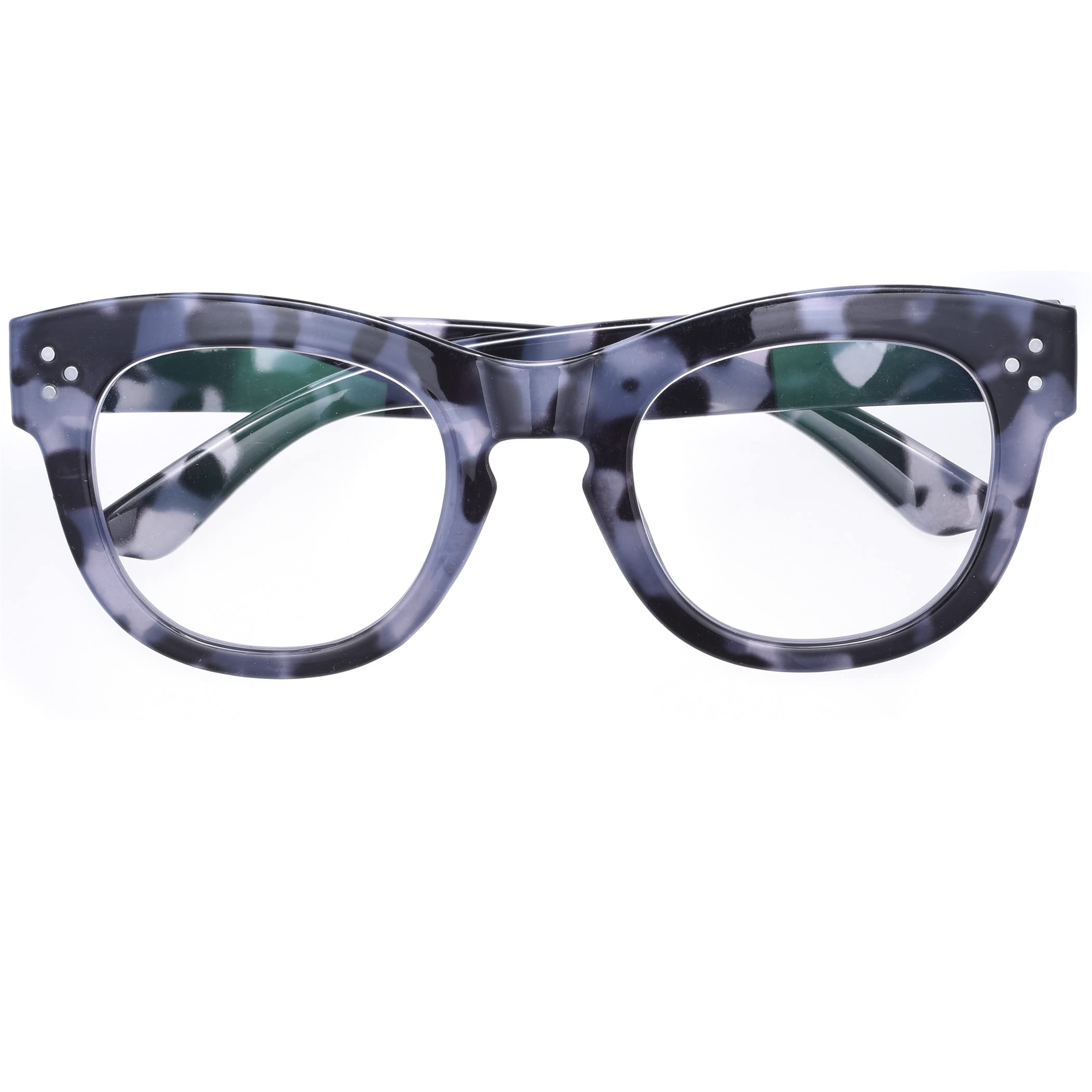 Bullabulling Women's Stardust Oversized Blue Light Blocking Reading Glasses - Computer Readers for Women, Oprah Style Fashion Eyewear - Perfect for Office Work, Screen Time & Reading Books