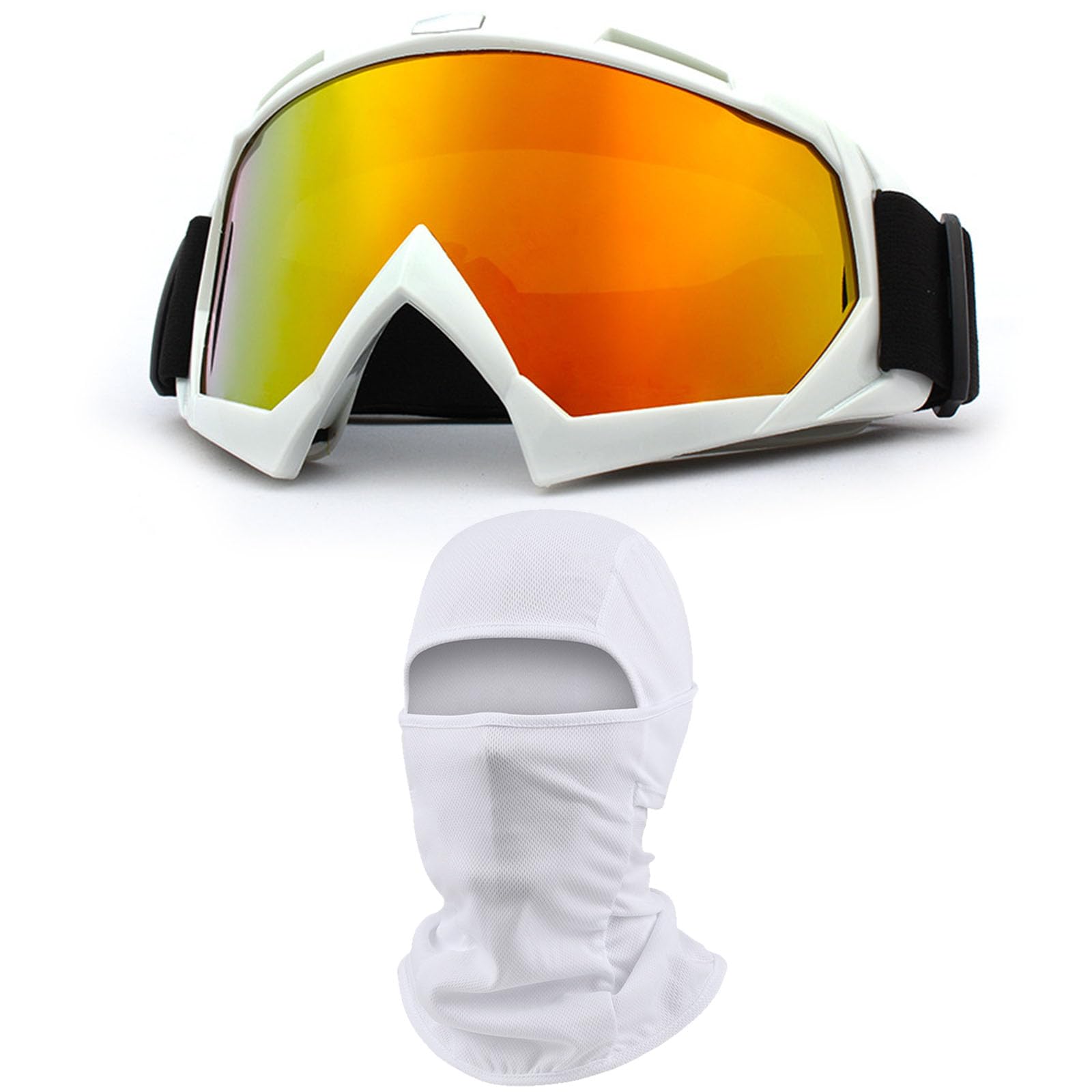 Best Dirt Bike Goggles with Balaclava Face Cover - Motocross & Offroad Riding Glasses for Men & Women - UV Protection Anti-Fog Lens for ATV, MX, Enduro & Adventure Motorcycle Riding