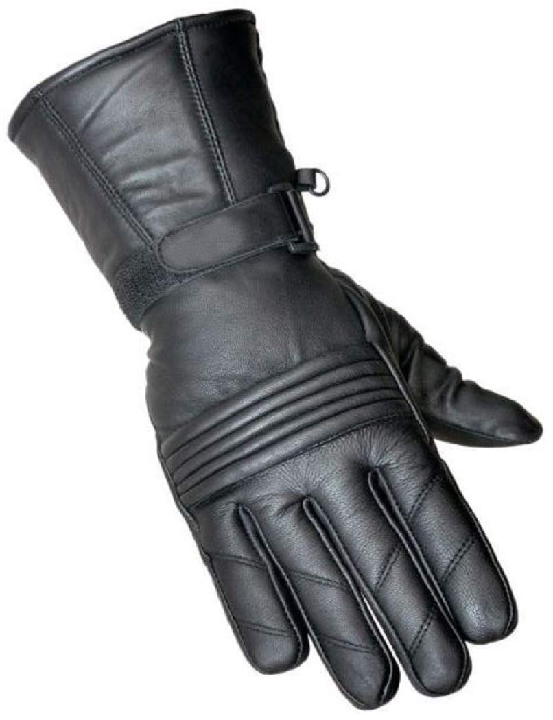 Premium Leather Motorcycle Gloves for Winter Riding - Warm & Durable Biking Gloves for Men & Women - Ideal for Cold Weather Commuting & Long-Distance Touring