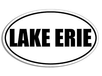 Lake Erie Oval Refrigerator Magnet - 3x5 Inch Black & White Souvenir for Niagara Falls, Canada & New York Travel Memories | Perfect for Fridge Decor, Office Whiteboards & Travel Keepsakes