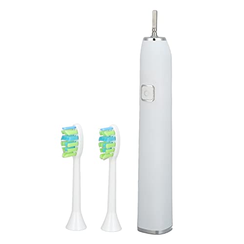Electric Toothbrush for Adults - IPX7 Waterproof Sonic Toothbrush with 5 Cleaning Modes & 2-Minute Timer, Ultra Quiet Whitening Electric Toothbrush (White) - Perfect for Home, Travel & Daily Oral Care