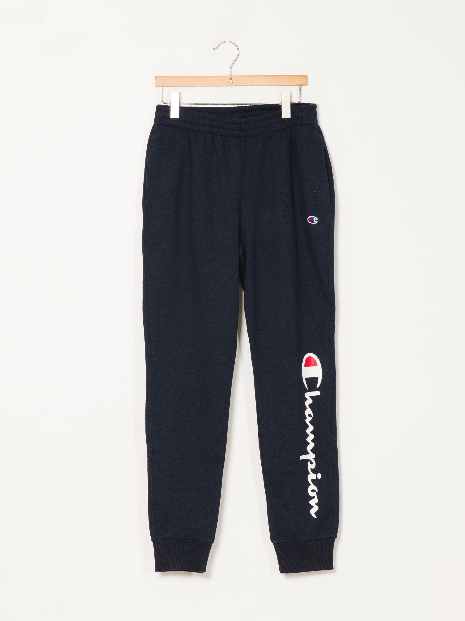 Champion Powerblend Graphic Script Jogger Pants - Men's Comfortable Fleece-Lined Sweatpants for Casual Wear, Gym & Lounge - Clearance Sale