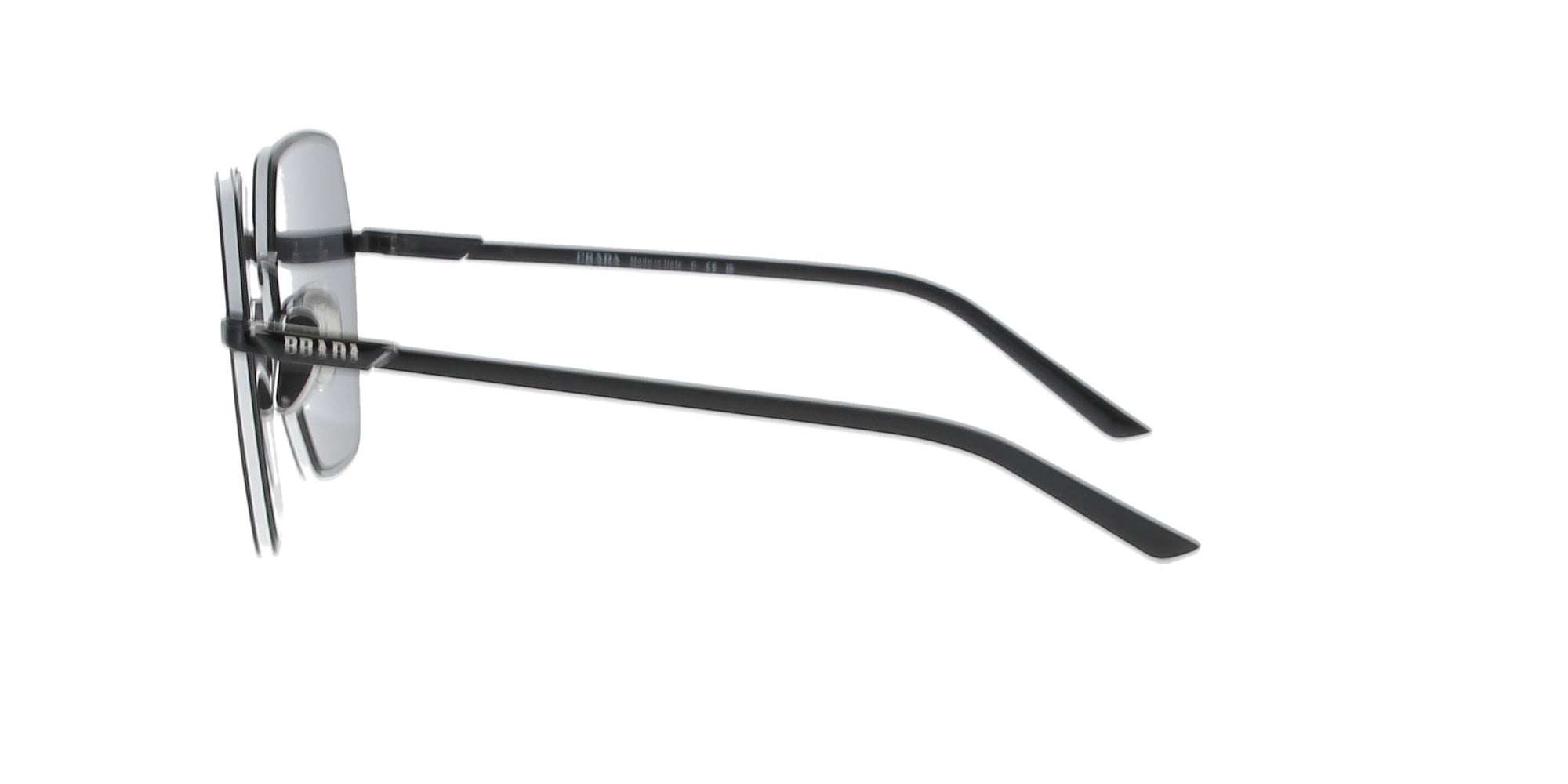 Prada Angular Sunglasses for Women & Men - Black & White Aviator Style - Perfect for Outdoor, Beach, and Fashion Events