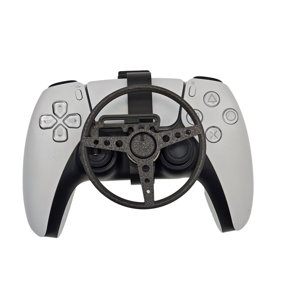 PS5 Racing Wheel Controller for PS5 & PS5 Slim - Mini Game Steering Wheel Replacement Accessories (Round Model) | Perfect for Gran Turismo 7, F1 2023 & Racing Simulators