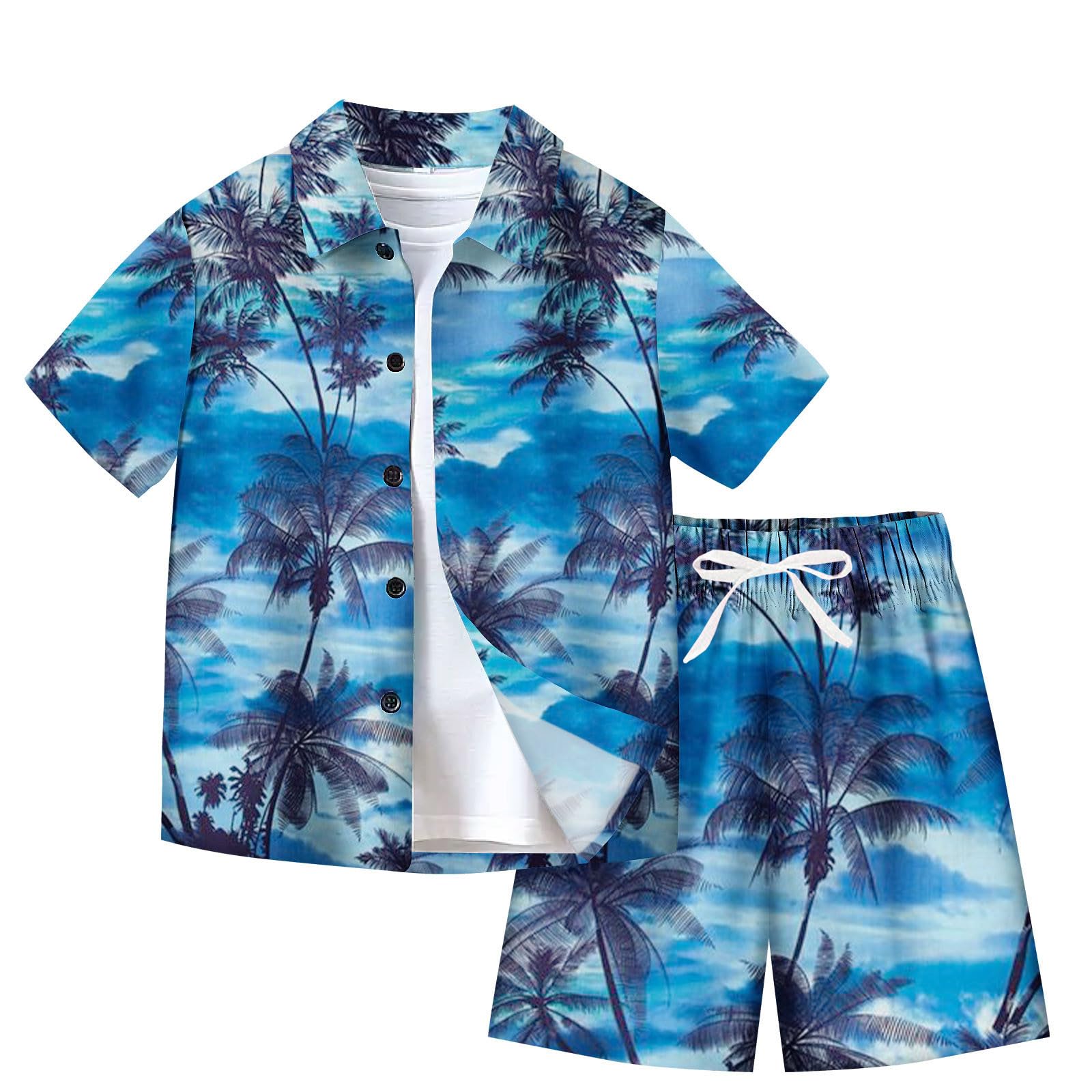 Toddler Hawaiian Shirt & Shorts Set - Summer Beach Outfit for Kids