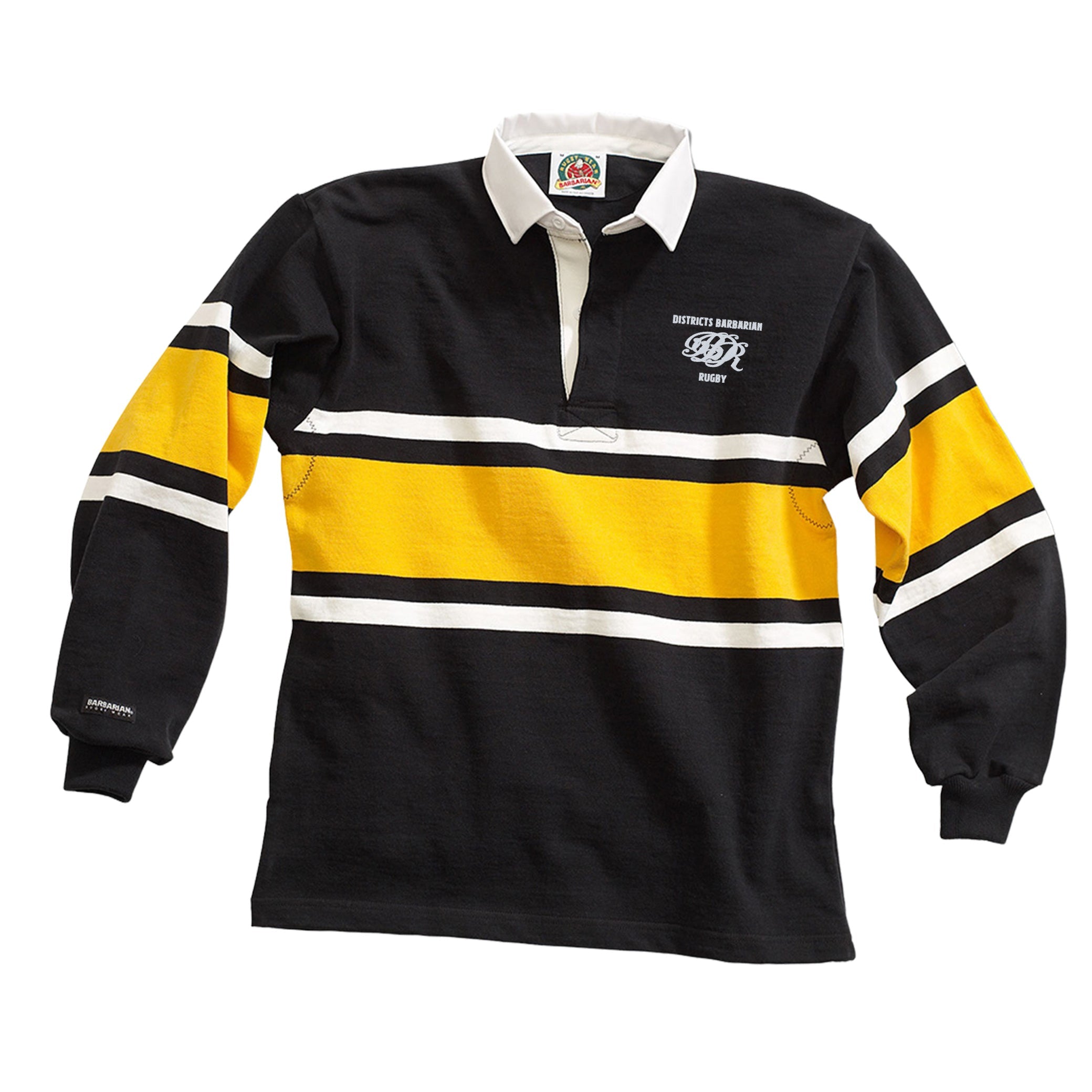 Districts Barbarian RFC Collegiate Stripe Rugby Jersey - Authentic Rugby Shirt for Men | Perfect for Rugby Matches, Team Sports & Casual Wear