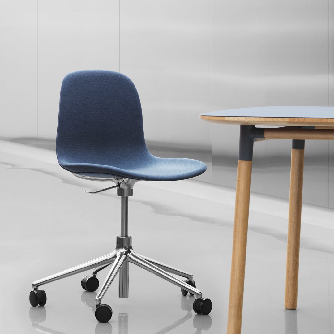 Ergonomic Form Chair with 5W Swivel Base & Gas Lift Mechanism - Premium Upholstered Office Chair for Home & Workspace - Perfect for Long Hours of Comfortable Sitting in Office, Study or Gaming Setup