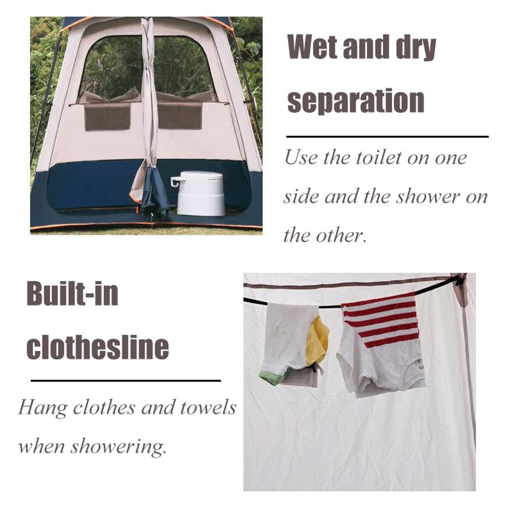 HIRNER Oversized Portable Changing Room Tent - Waterproof Mobile Dressing Room for Outdoor, Beach, Camping & Events | Fashionable Dual Space Shower Tent for Travel, Pool & Festival Use